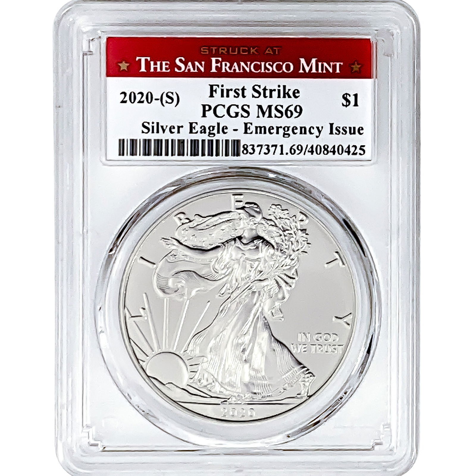 2020-S Silver Eagle PCGS MS69 First Strike (1 of 2)