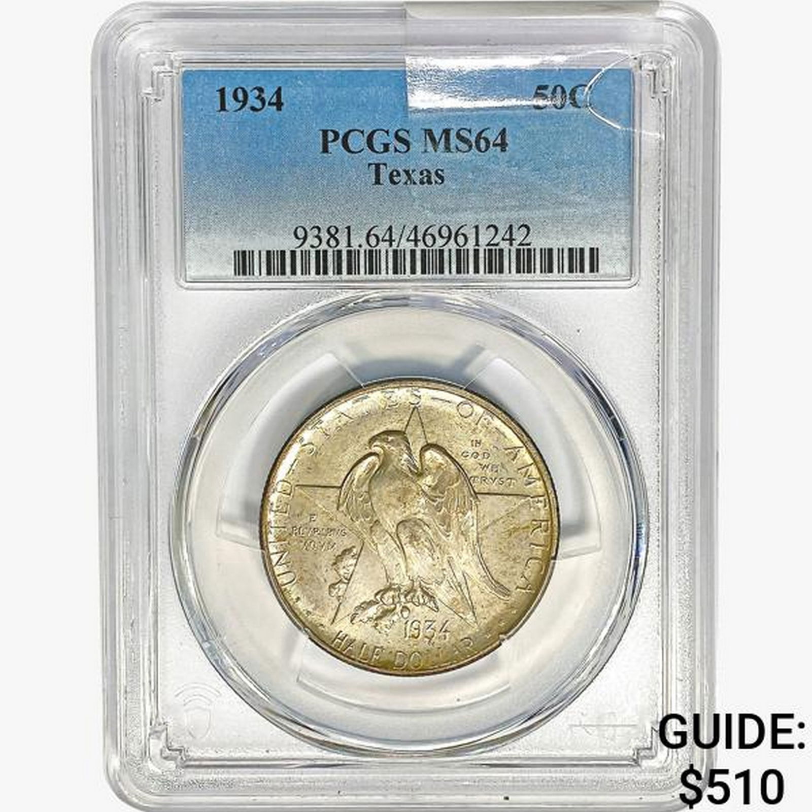 1934 Texas Half Dollar PCGS MS64 (1 of 2)