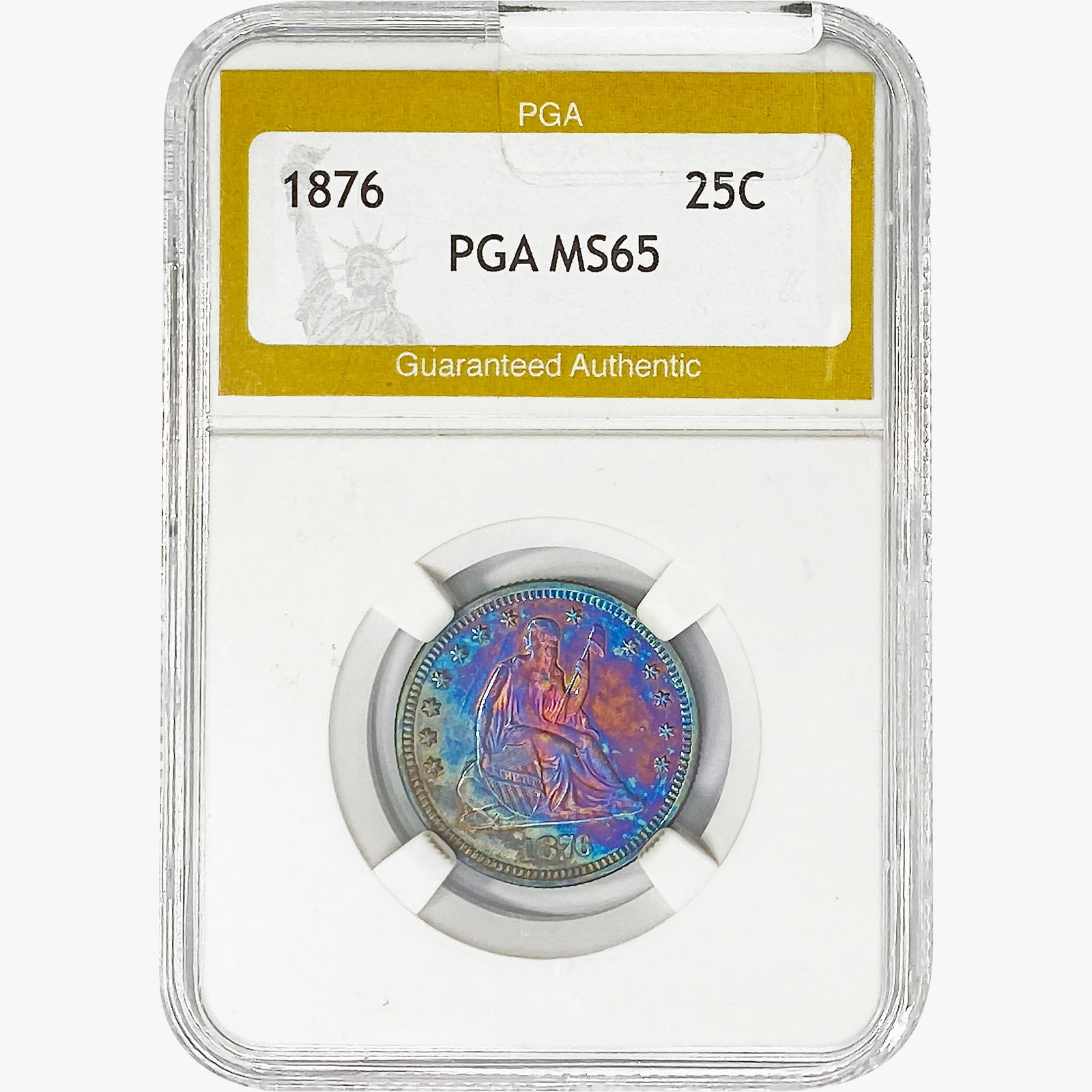 1876 Seated Liberty Quarter PGA MS65 (1 of 2)