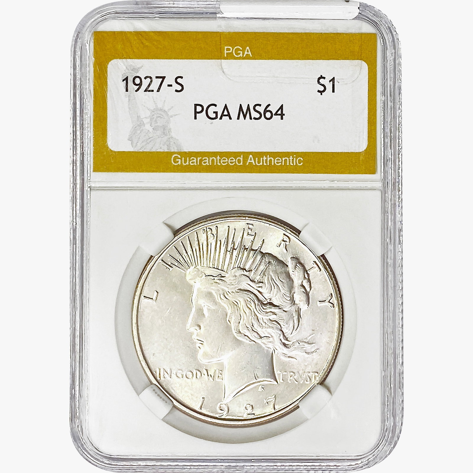 1927-S Silver Peace Dollar PGA MS64 (1 of 2)