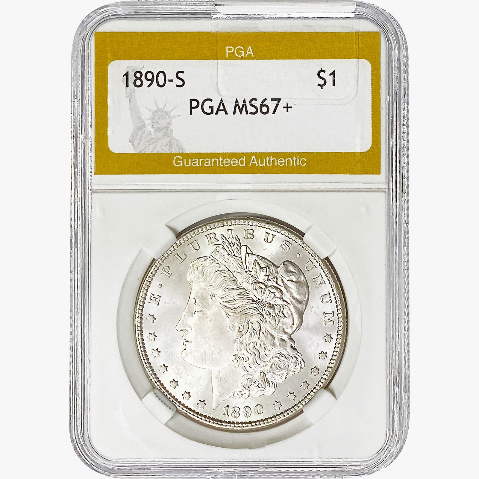 1890-S Morgan Silver Dollar PGA MS67+ (1 of 2)
