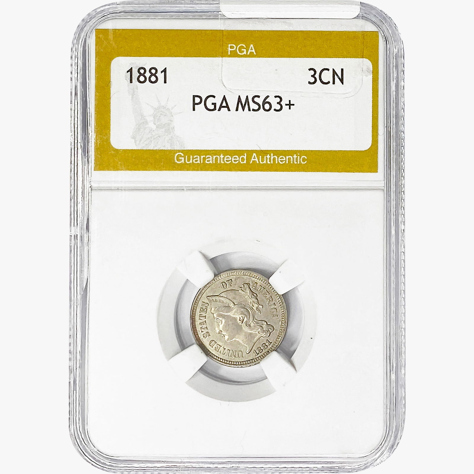 1881 Nickel Three Cent PGA MS63+ (1 of 2)