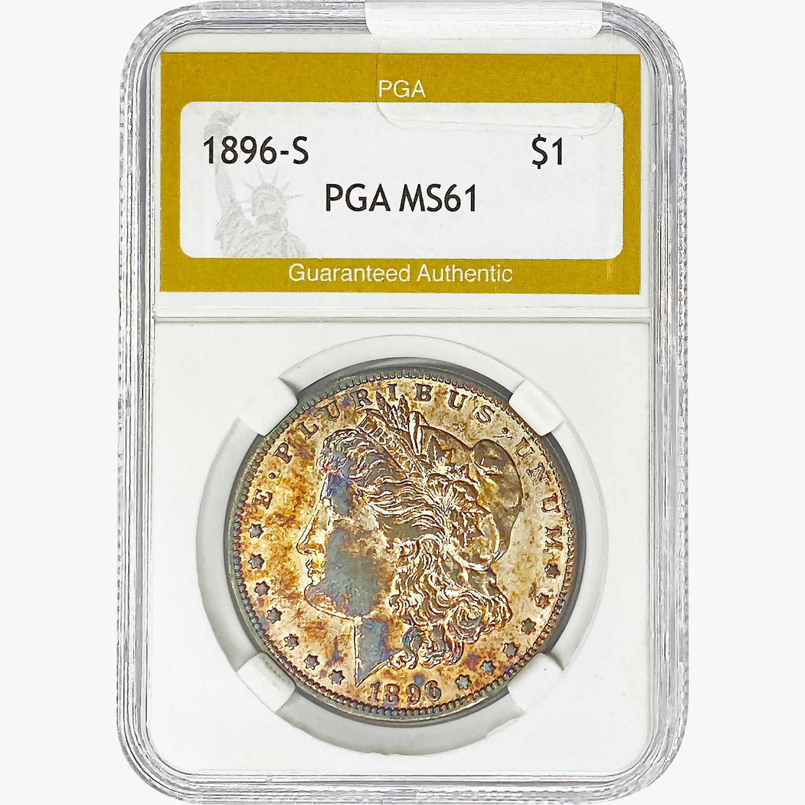 1896-S Morgan Silver Dollar PGA MS61 (1 of 2)