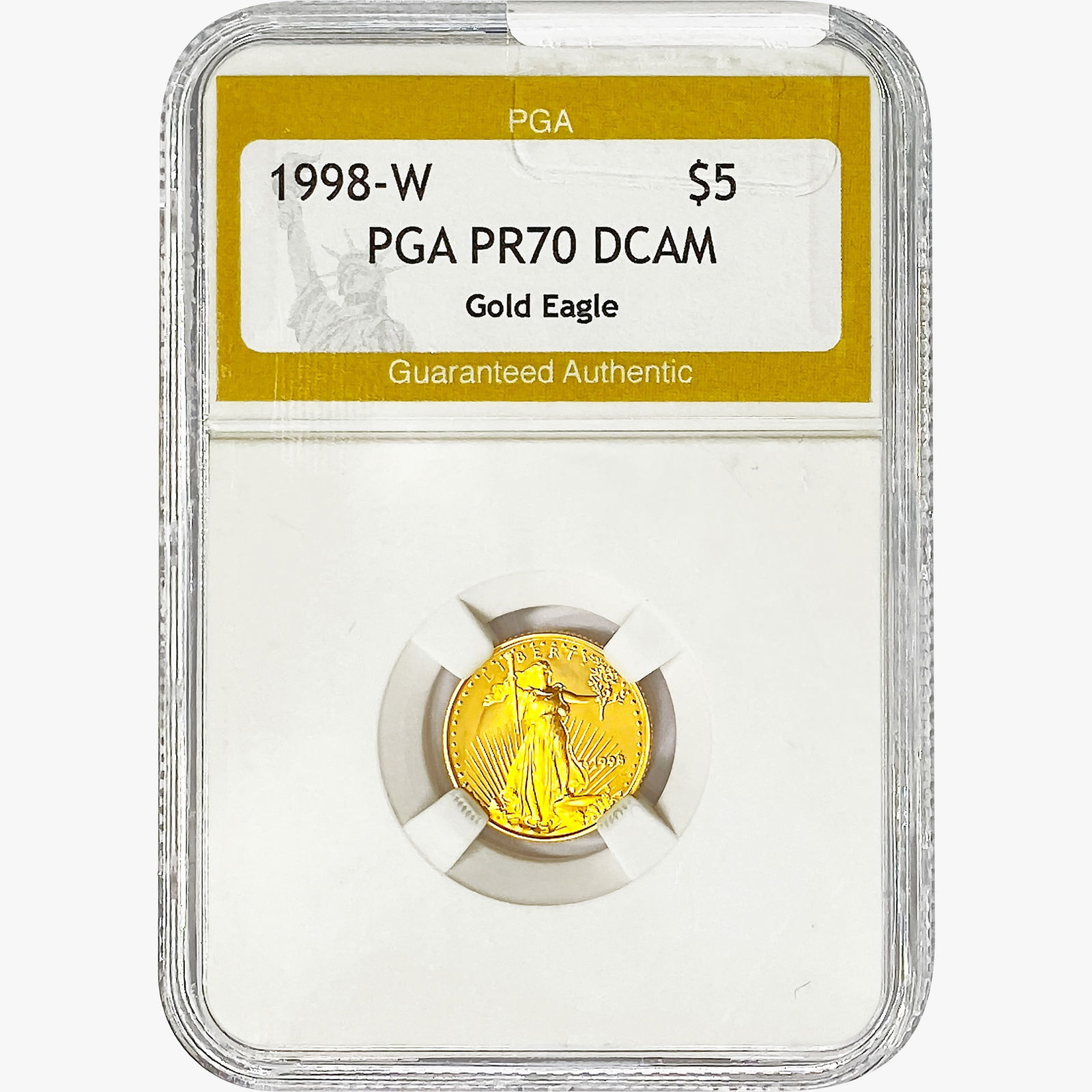 1998-W $5 1/10oz Gold Eagle PGA PR70 DCAM (1 of 2)