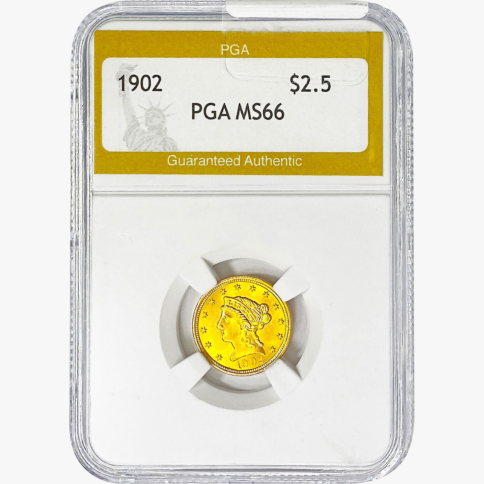 1902 $2.50 Gold Quarter Eagle PGA MS66 (1 of 2)