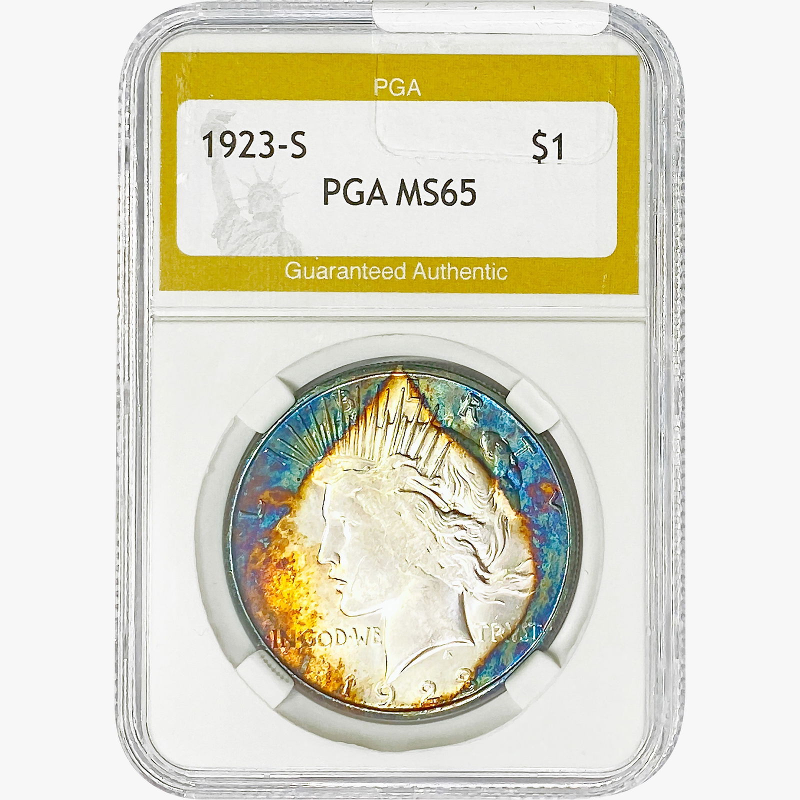 1923-S Silver Peace Dollar PGA MS65 (1 of 2)
