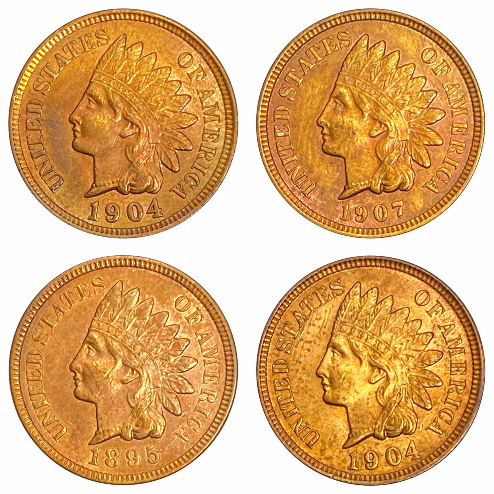 1895-1907 [4] Indian Head Cent RED (1 of 2)