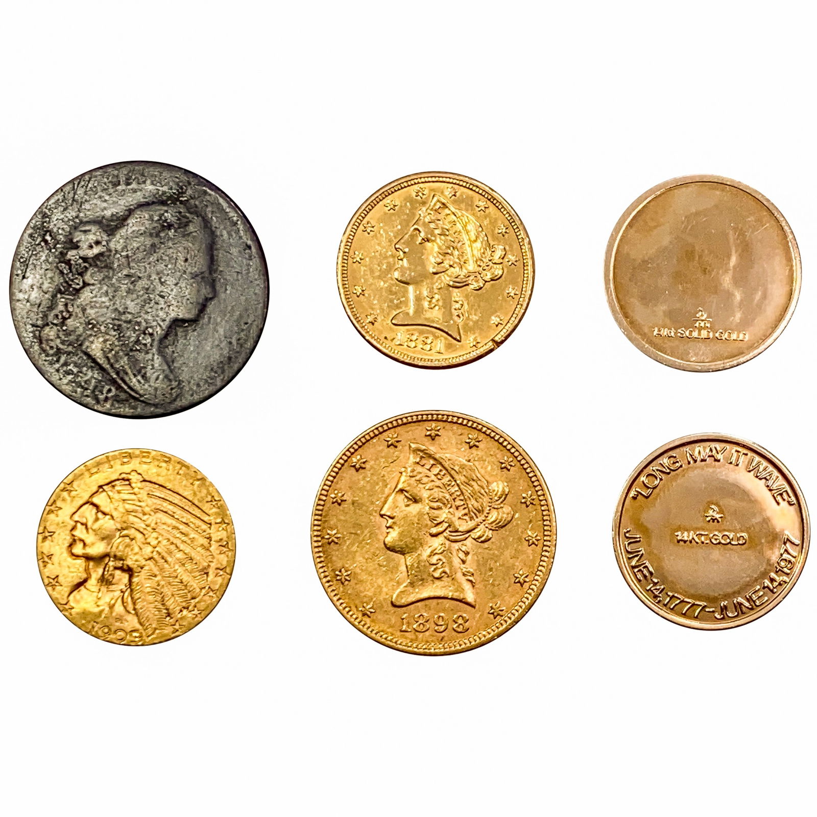 1798-1977 [8] Varied Metal Coin Collection (1 of 3)