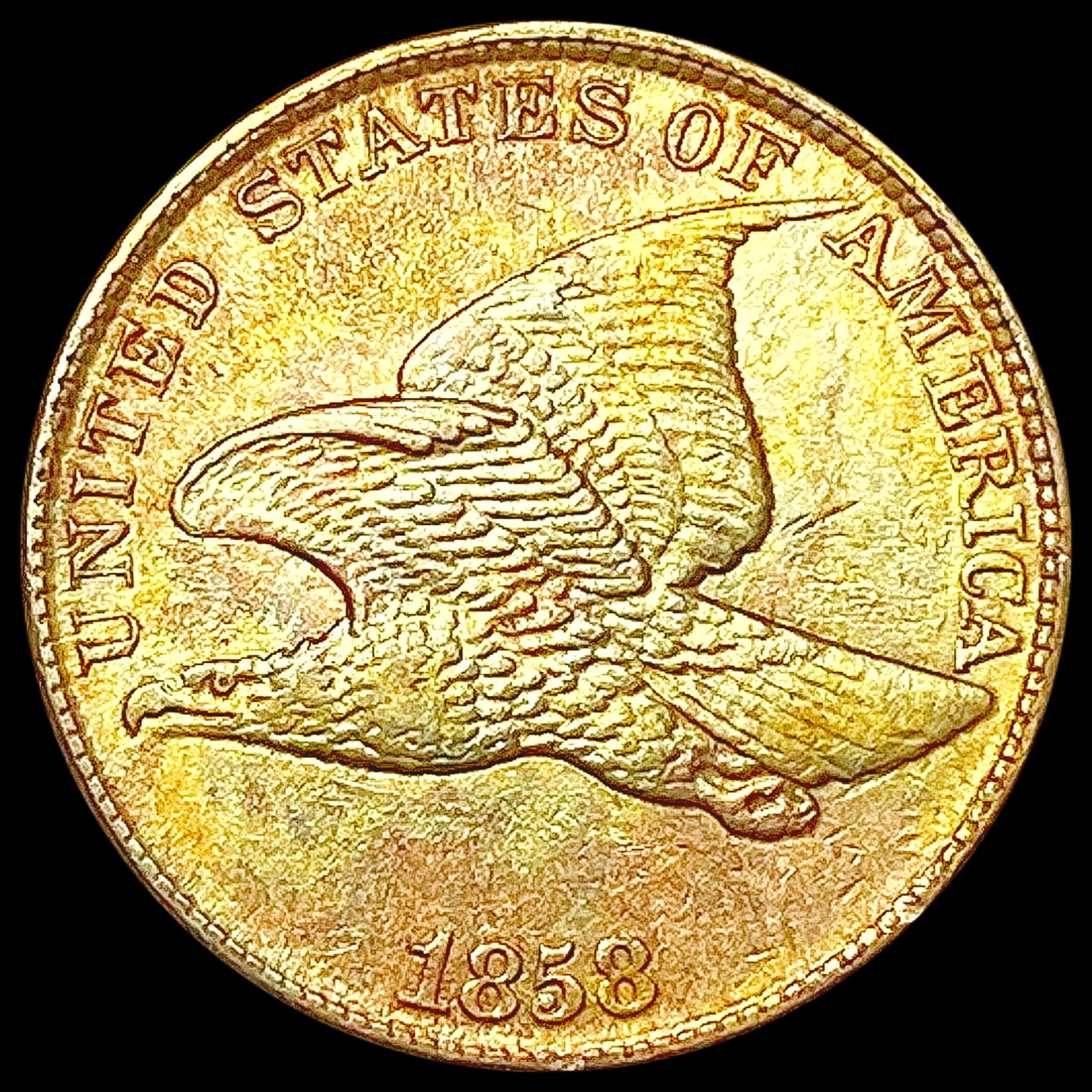 1858 Lg Ltrs Flying Eagle Cent CLOSELY UNCIRCULATE (1 of 2)