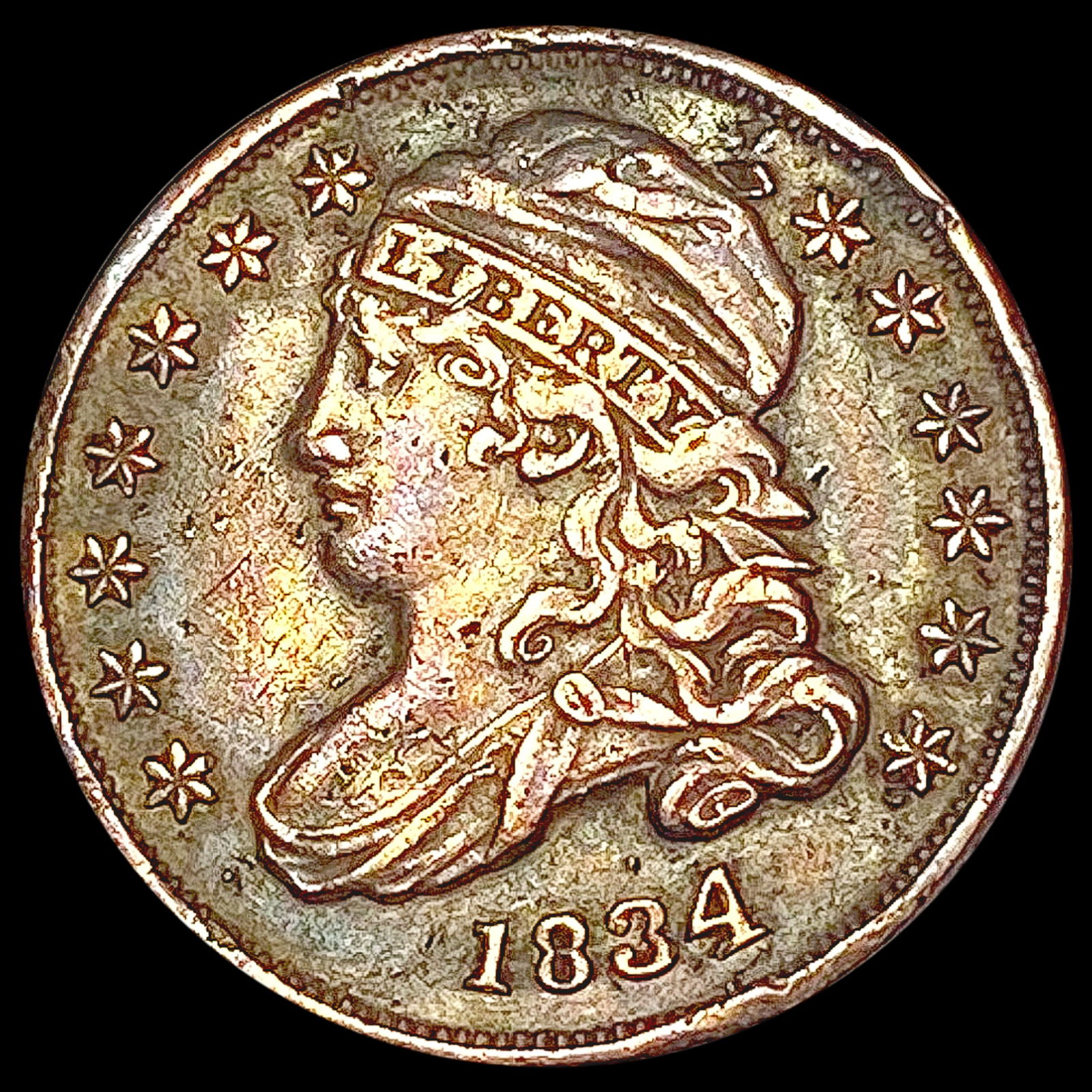 1834 Capped Bust Dime NEARLY UNCIRCULATED (1 of 2)