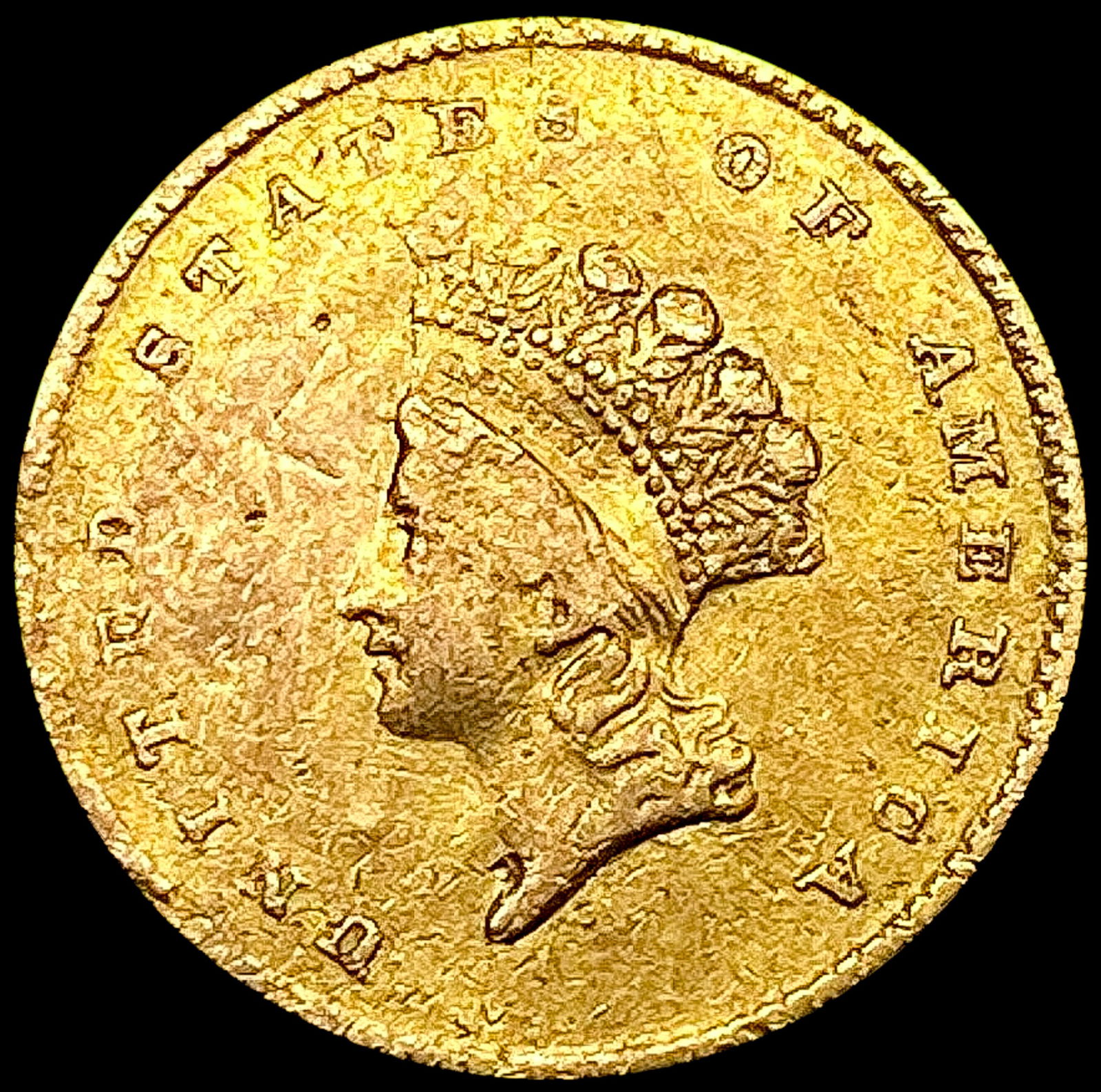 1854 Rare Gold Dollar LIGHTLY CIRCULATED (1 of 2)