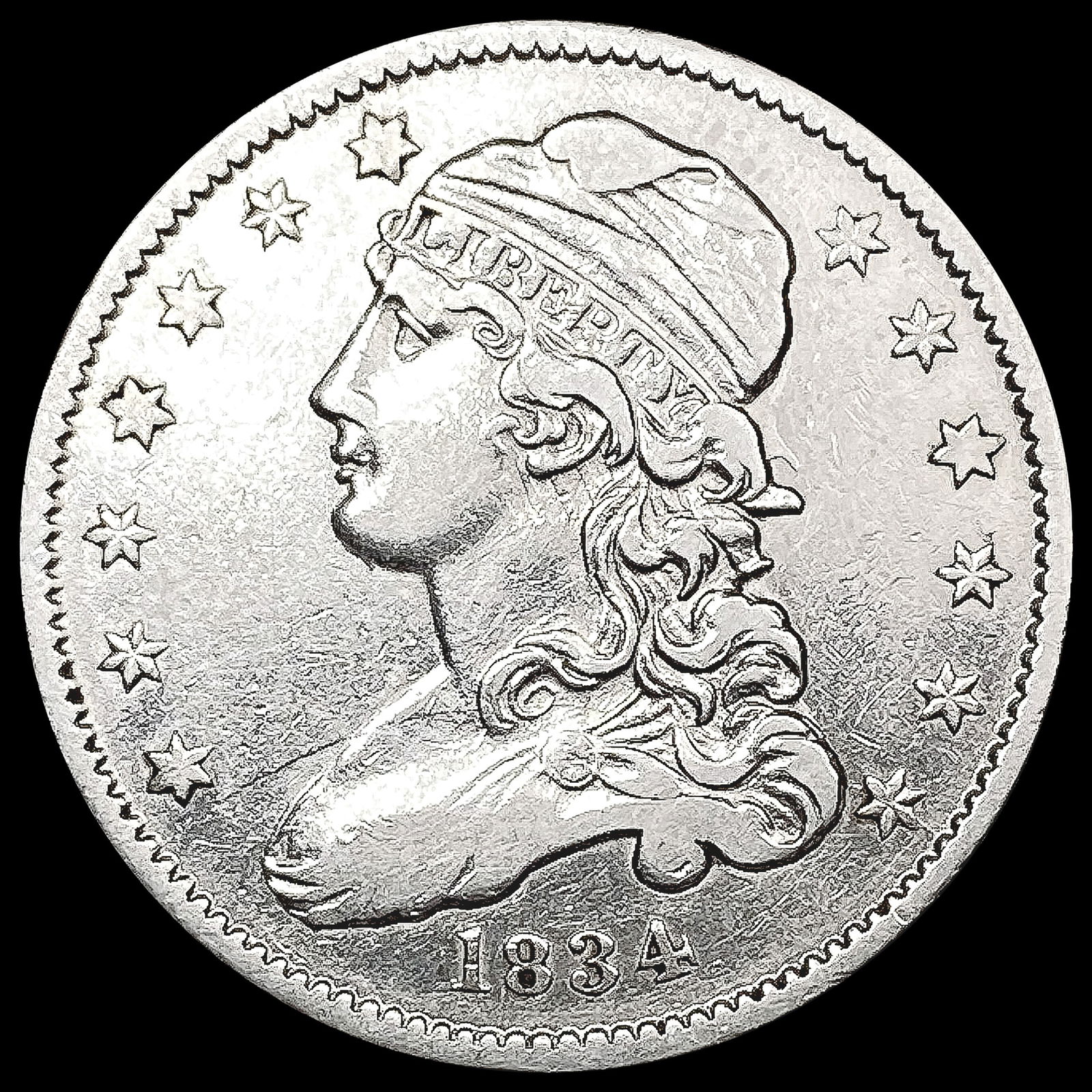 1834 Capped Bust Quarter CLOSELY UNCIRCULATED (1 of 2)