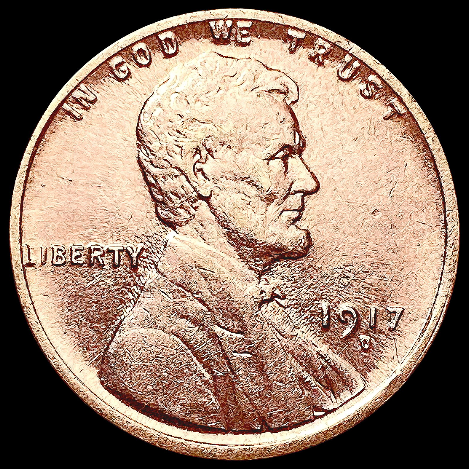 1917-D Wheat Cent CLOSELY UNCIRCULATED (1 of 2)