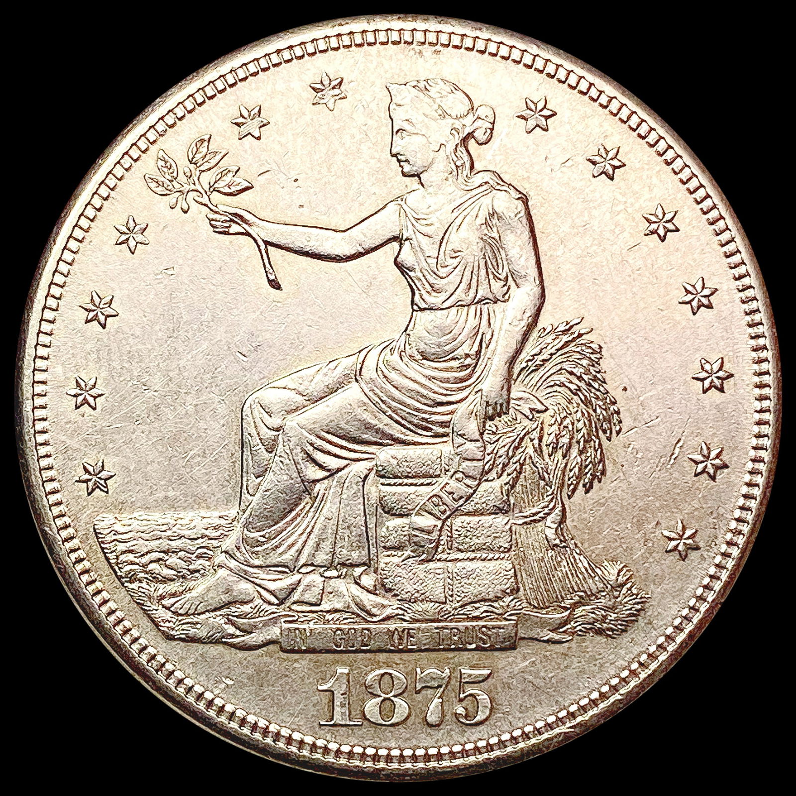 1875-S Silver Trade Dollar CLOSELY UNCIRCULATED (1 of 2)