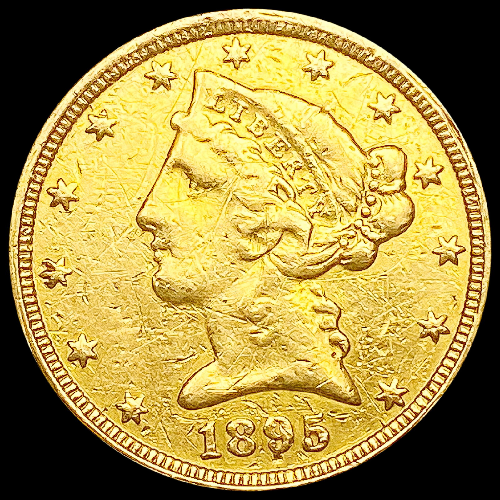 1895 $5 Gold Half Eagle NEARLY UNCIRCULATED (1 of 2)
