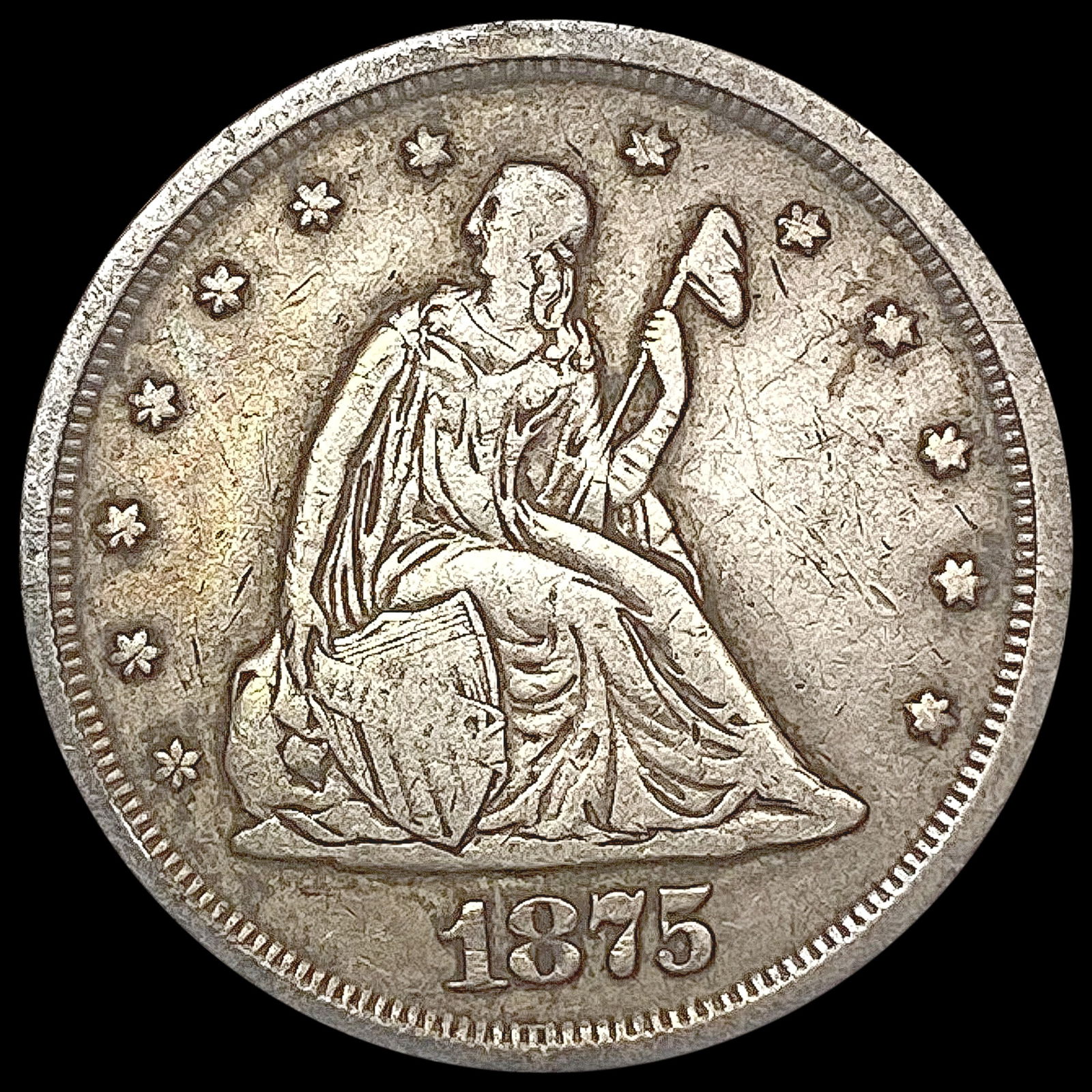 1875-S Twenty Cent Piece LIGHTLY CIRCULATED (1 of 2)