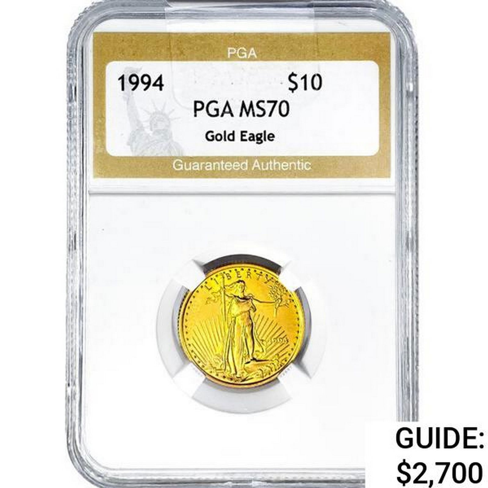 1994 $10 1/4oz. Gold Eagle PGA MS70 (1 of 2)