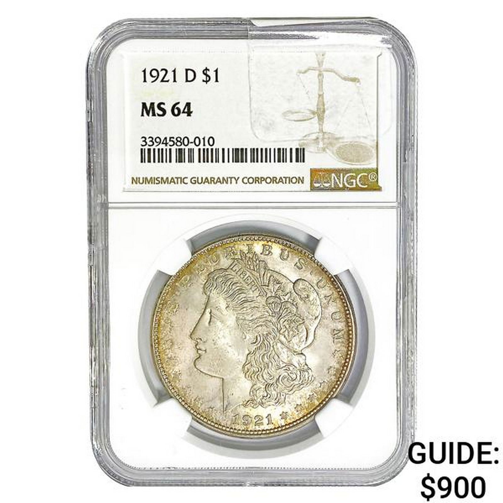 1921-D Morgan Silver Dollar NGC MS64 (1 of 2)