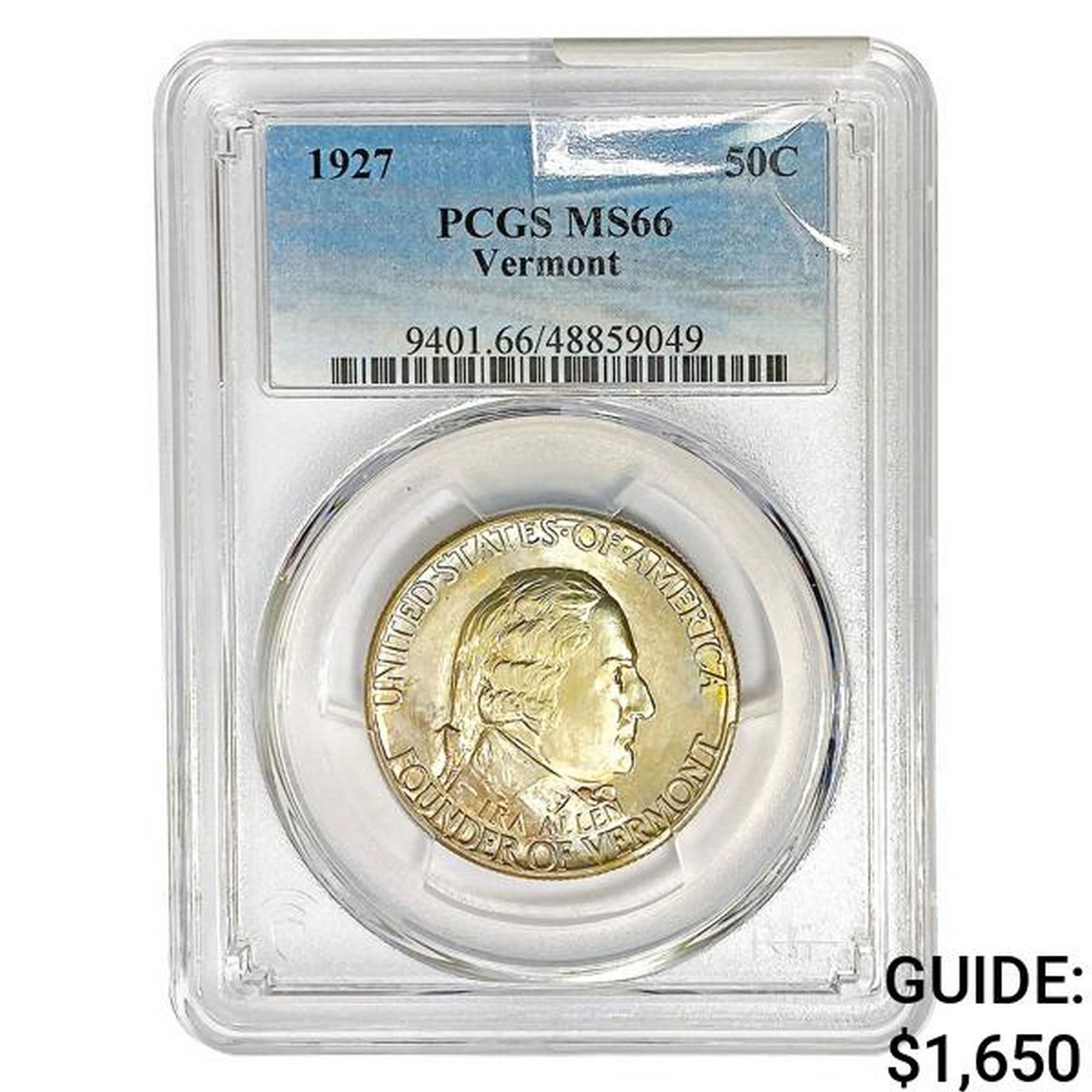 1927 Vermont Half Dollar PCGS MS66 (1 of 2)