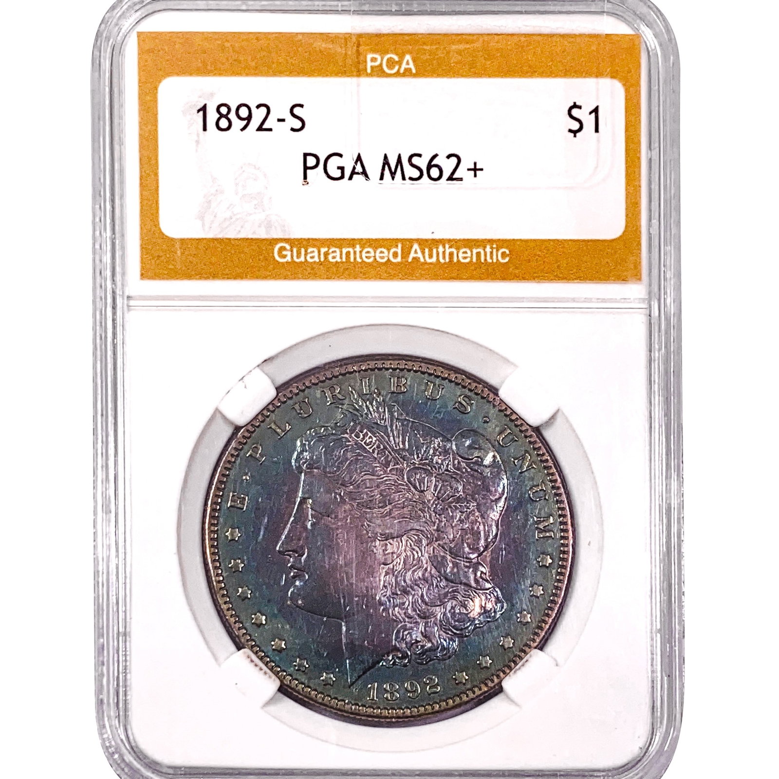 1892-S Morgan Silver Dollar PGA MS62+ (1 of 2)