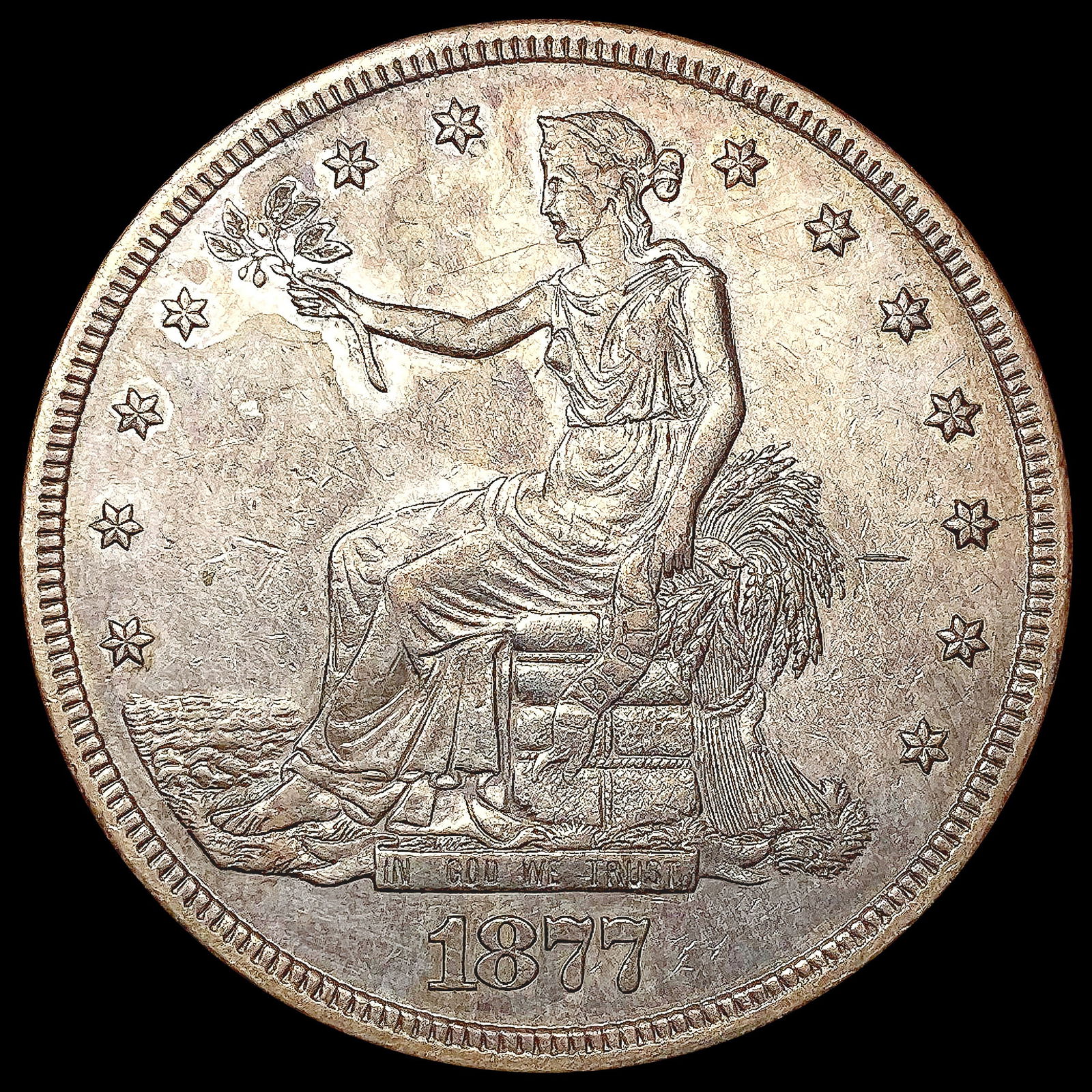 1877-S Silver Trade Dollar CHOICE AU (1 of 2)