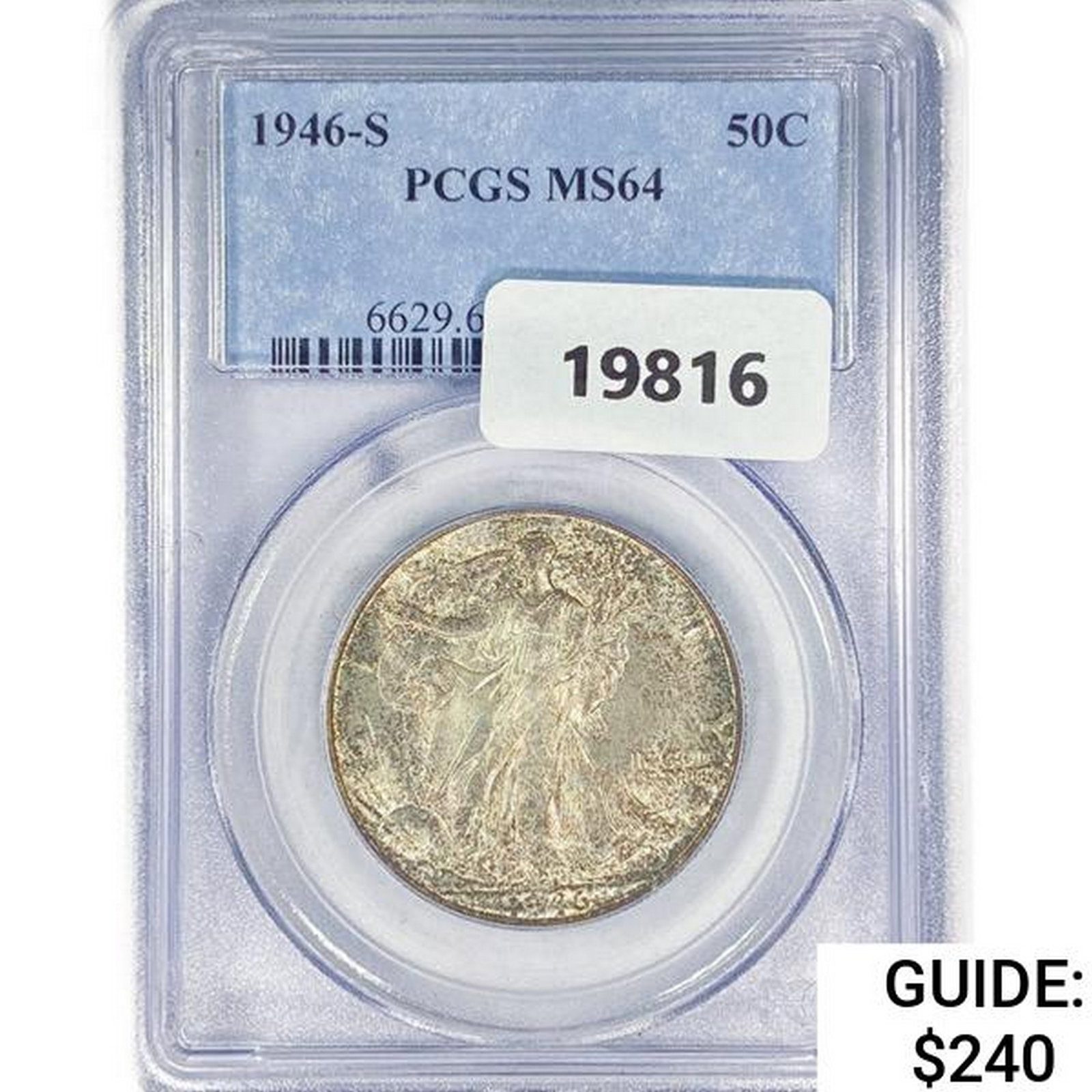 1946-S Walking Liberty Half Dollar PCGS MS64: 1946-S Walking Liberty Half Dollar PCGS MS64