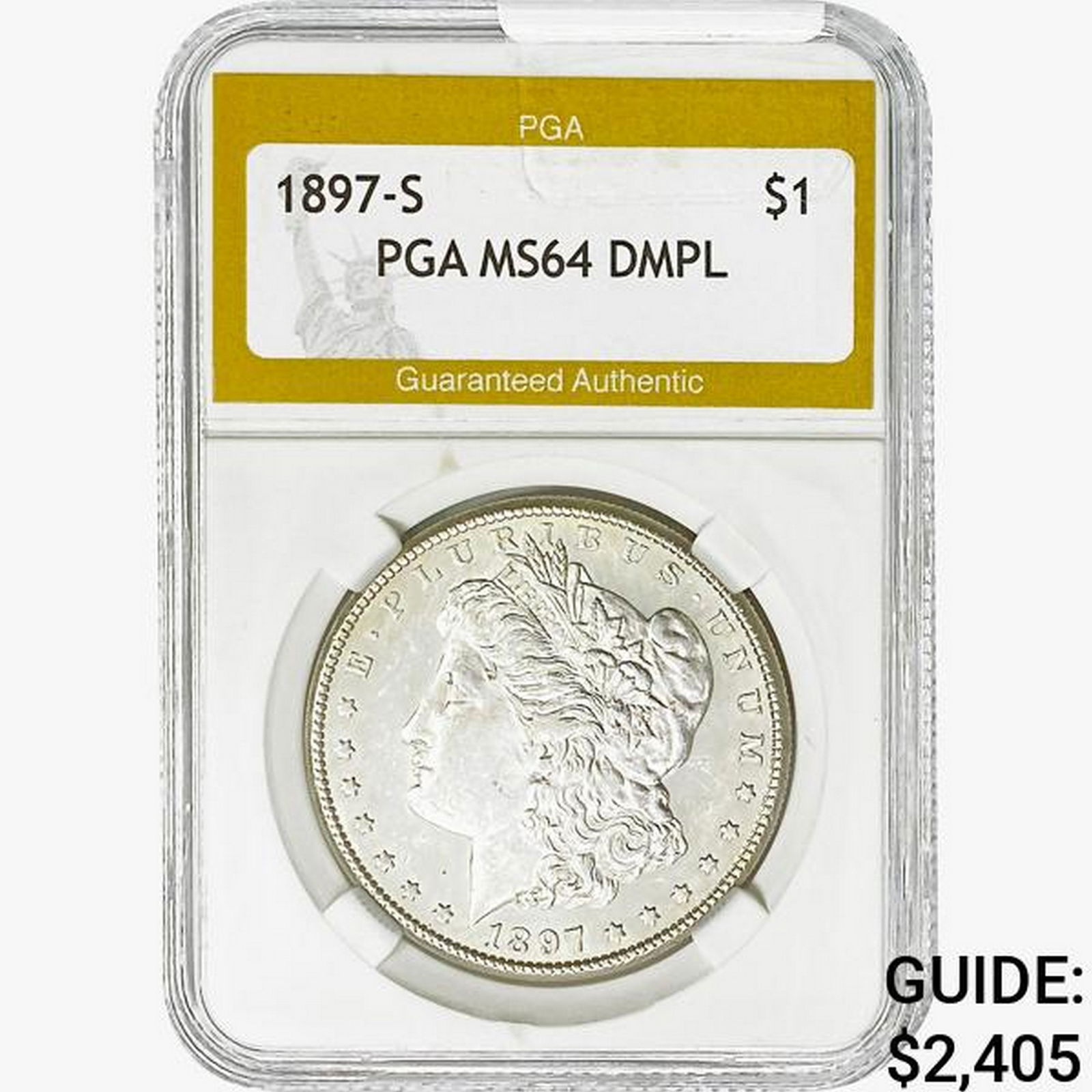1897-S Morgan Silver Dollar PGA MS64 DMPL (1 of 2)