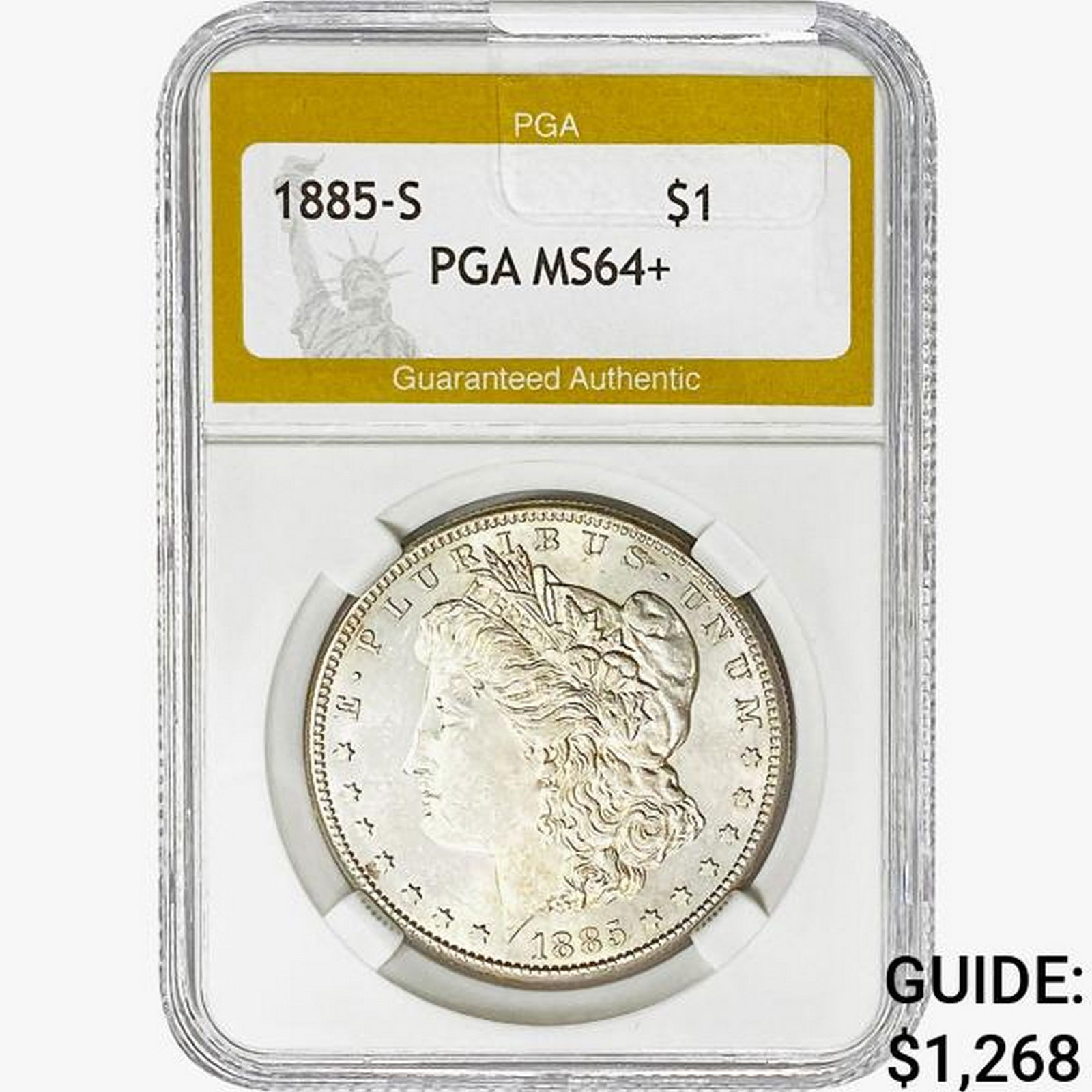 1885-S Morgan Silver Dollar PGA MS64+ (1 of 2)