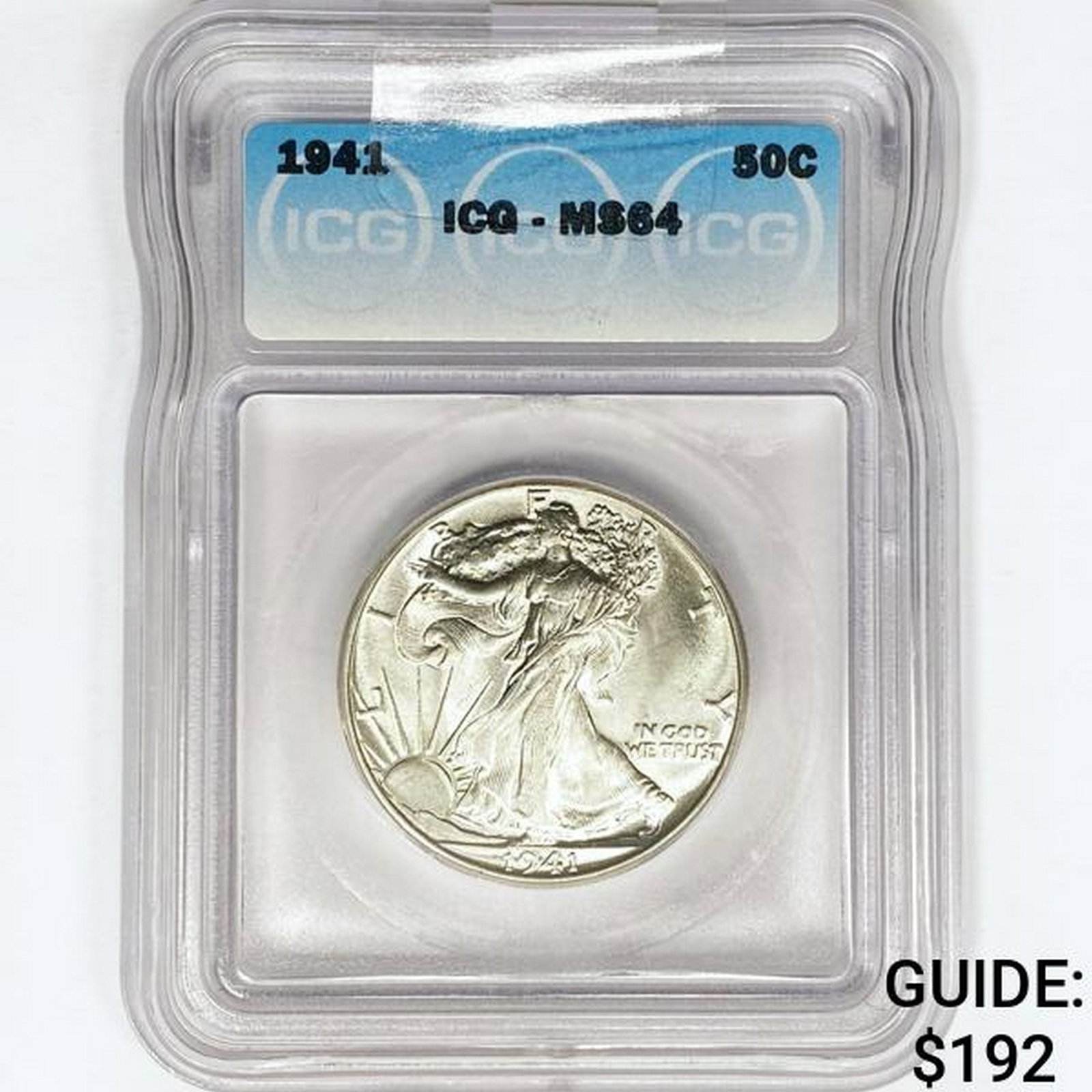 1941 Walking Liberty Half Dollar ICG MS64: 1941 Walking Liberty Half Dollar ICG MS64
