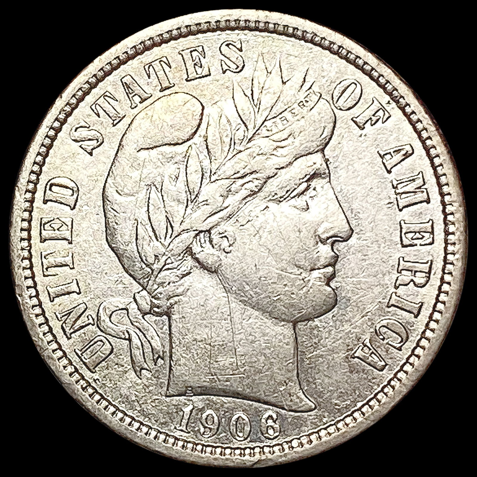 1906 Barber Dime CLOSELY UNCIRCULATED (1 of 2)
