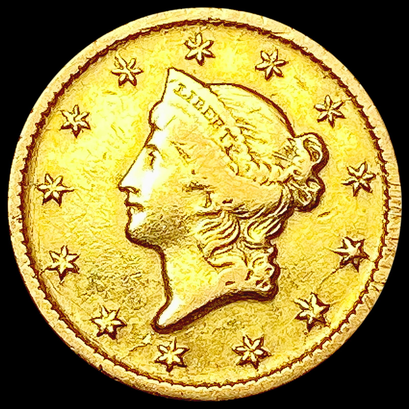 1849-O Rare Gold Dollar CLOSELY UNCIRCULATED (1 of 2)
