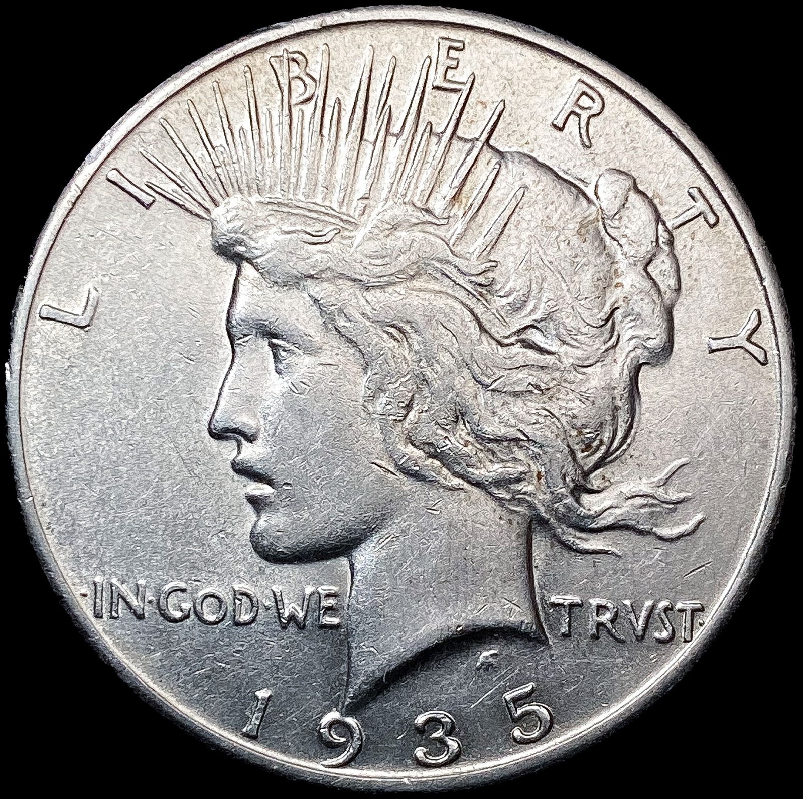 1935-S Silver Peace Dollar CLOSELY UNCIRCULATED (1 of 2)