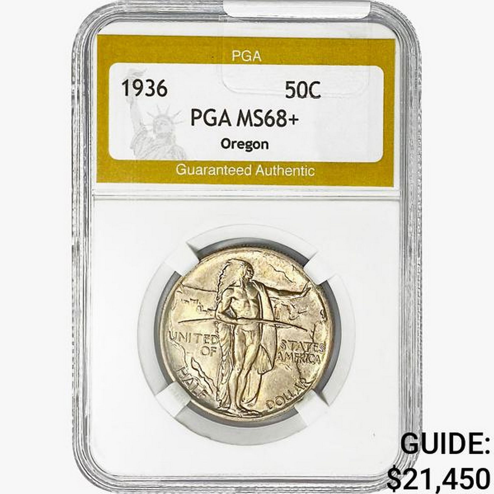 1936 Oregon Trail Half Dollar PGA MS68+ (1 of 2)
