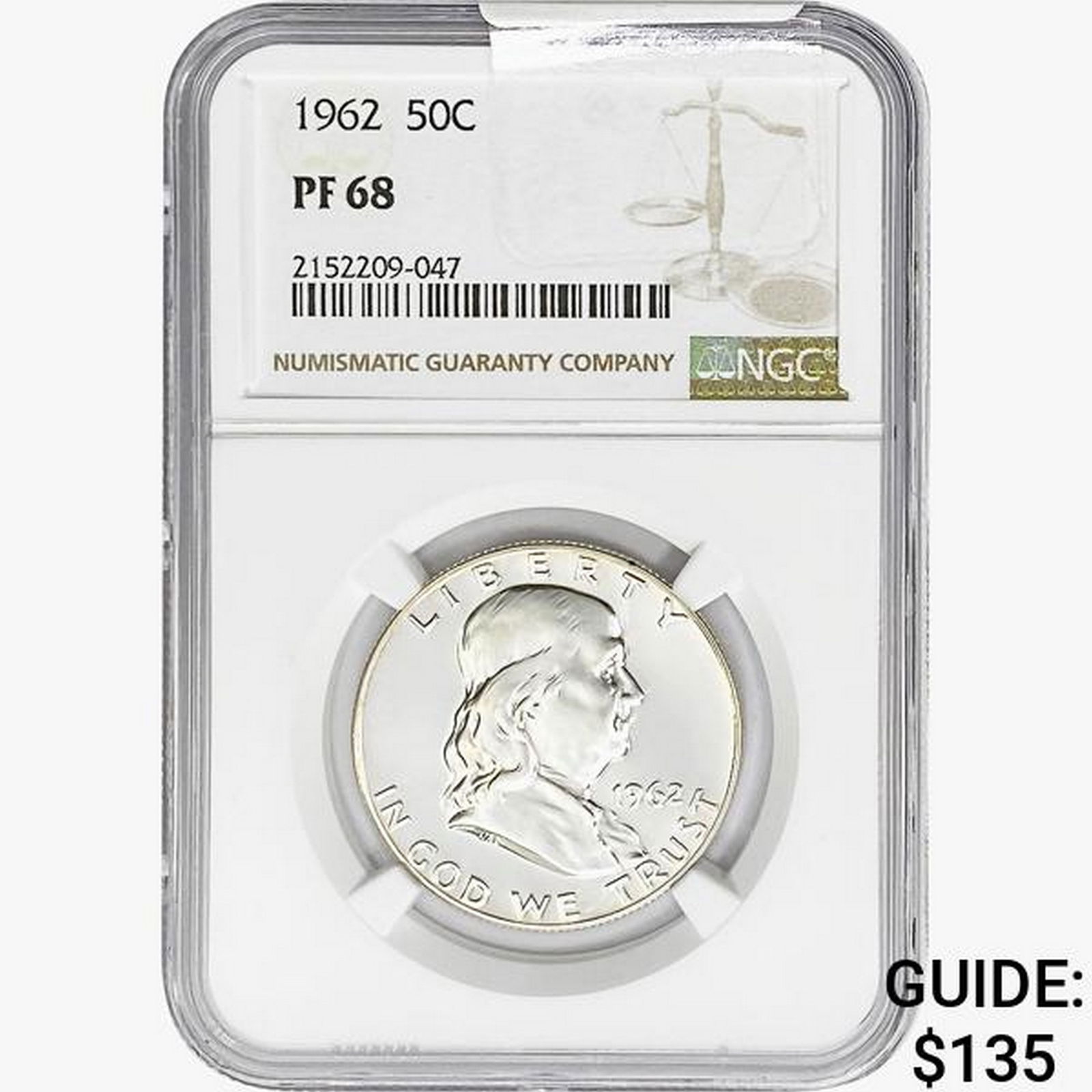 1962 Franklin Half Dollar NGC PF68 (1 of 2)