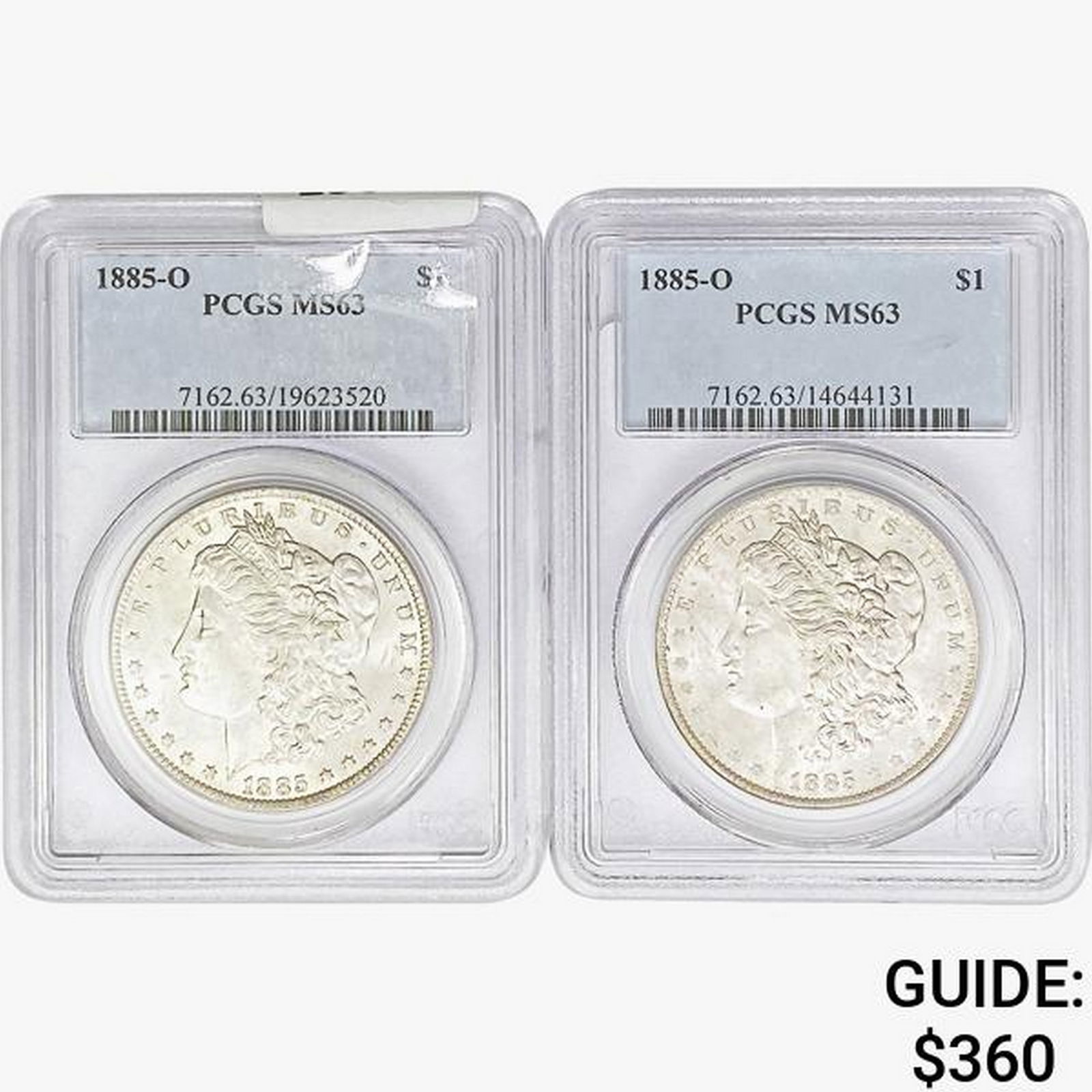 1885-O [2] Morgan Silver Dollar PCGS MS63 (1 of 2)