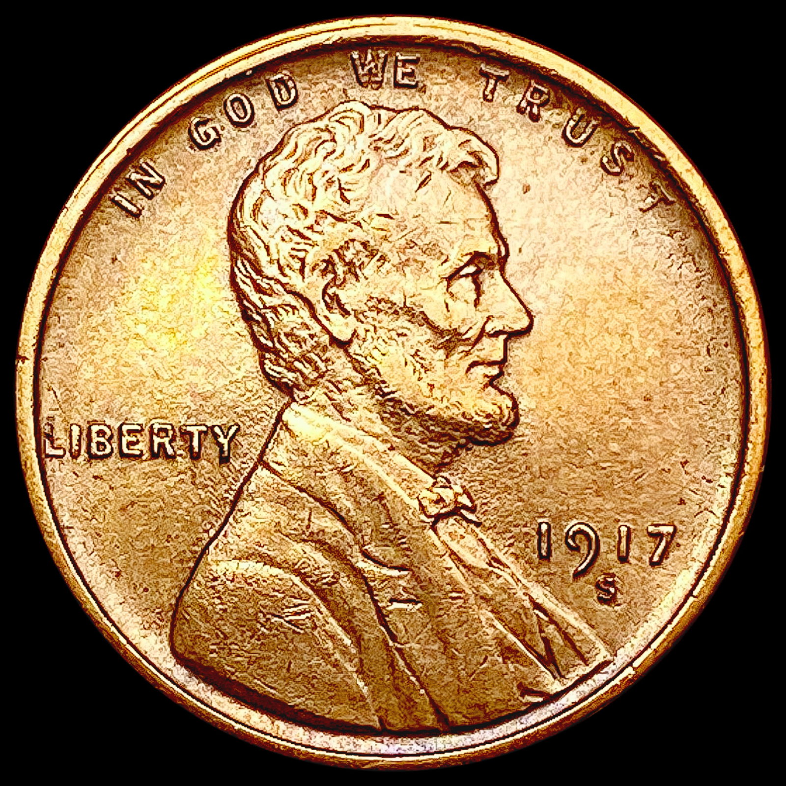 1917-S Wheat Cent CHOICE AU (1 of 2)
