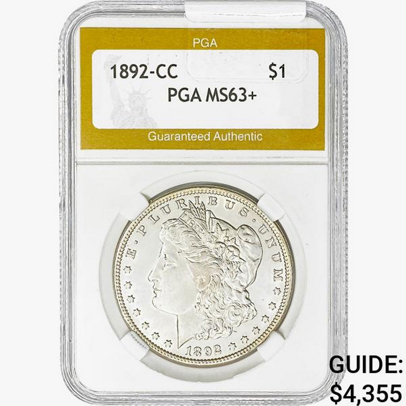 1892-CC Morgan Silver Dollar PGA MS63+ (1 of 2)