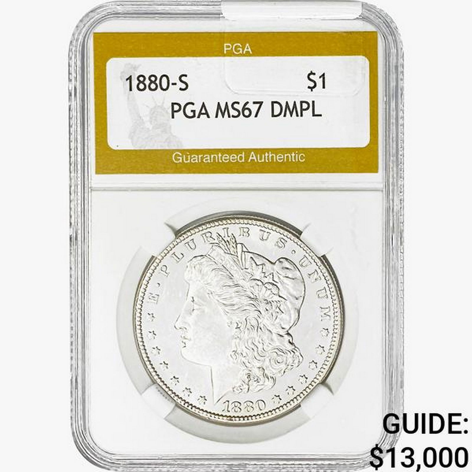 1880-S Morgan Silver Dollar PGA MS67 DMPL (1 of 2)