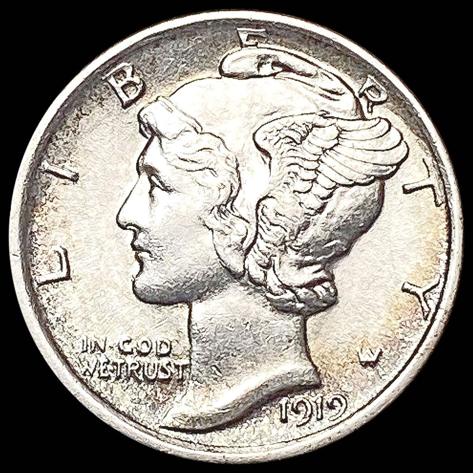 1919 FSB Mercury Dime CHOICE BU (1 of 2)
