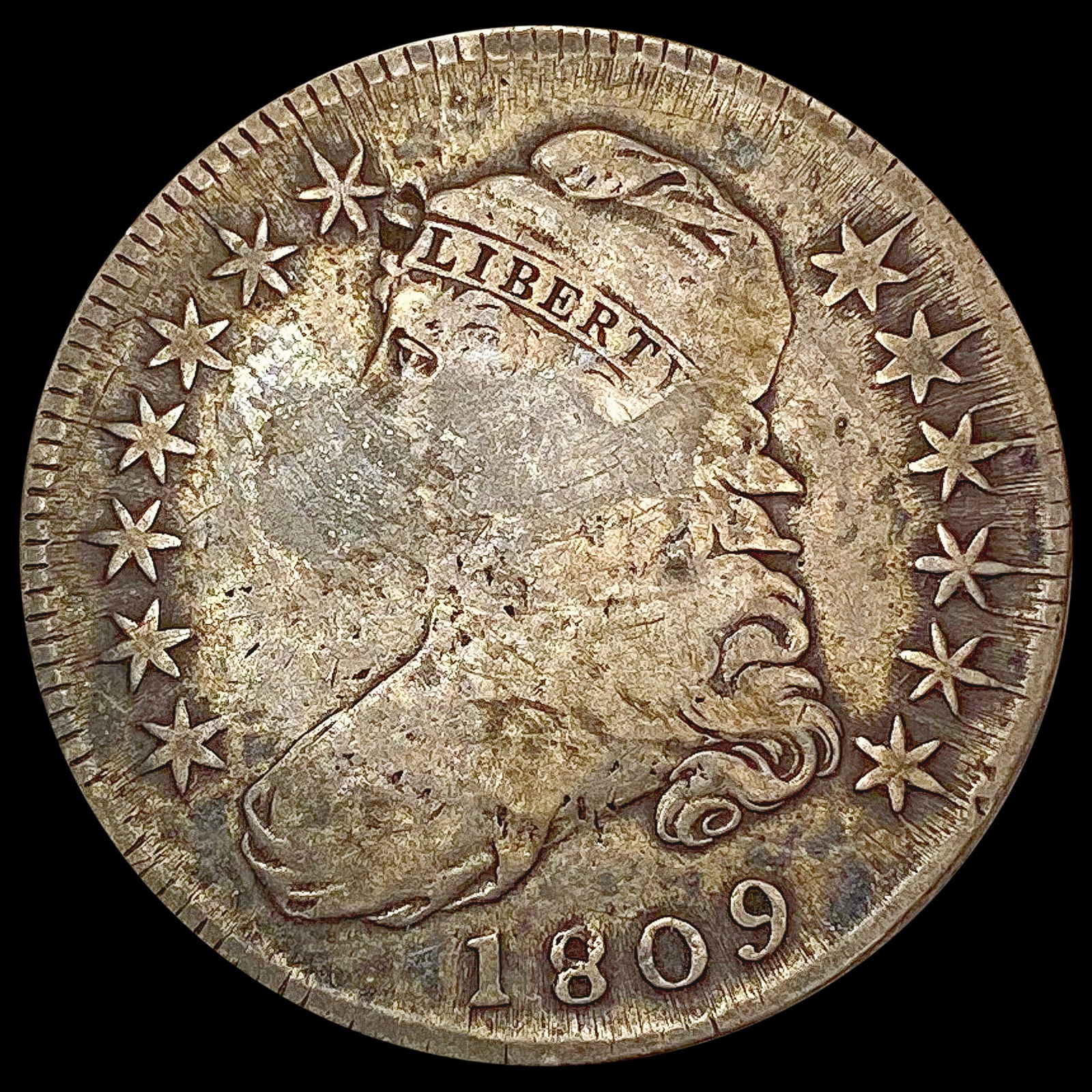 1809 Capped Bust Half Dollar LIGHTLY CIRCULATED (1 of 2)