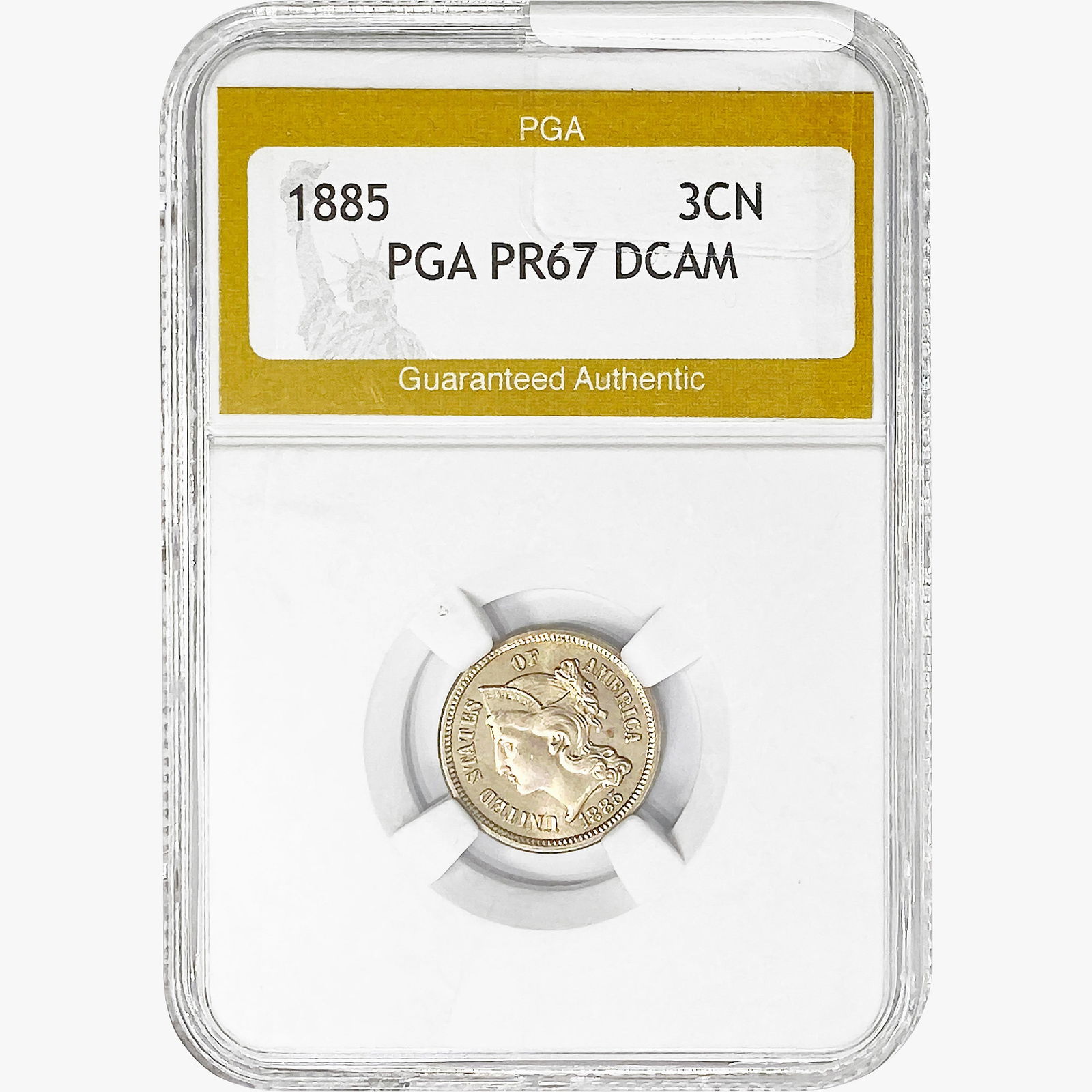 1885 Nickel Three Cent PGA PR67 DCAM (1 of 2)
