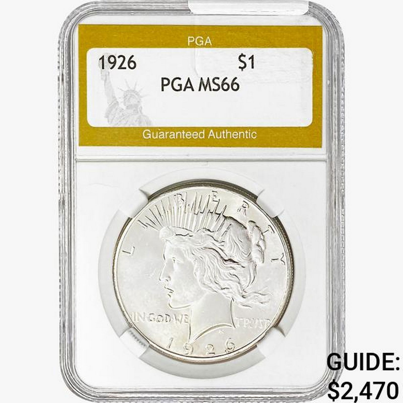 1926 Silver Peace Dollar PGA MS66 (1 of 2)