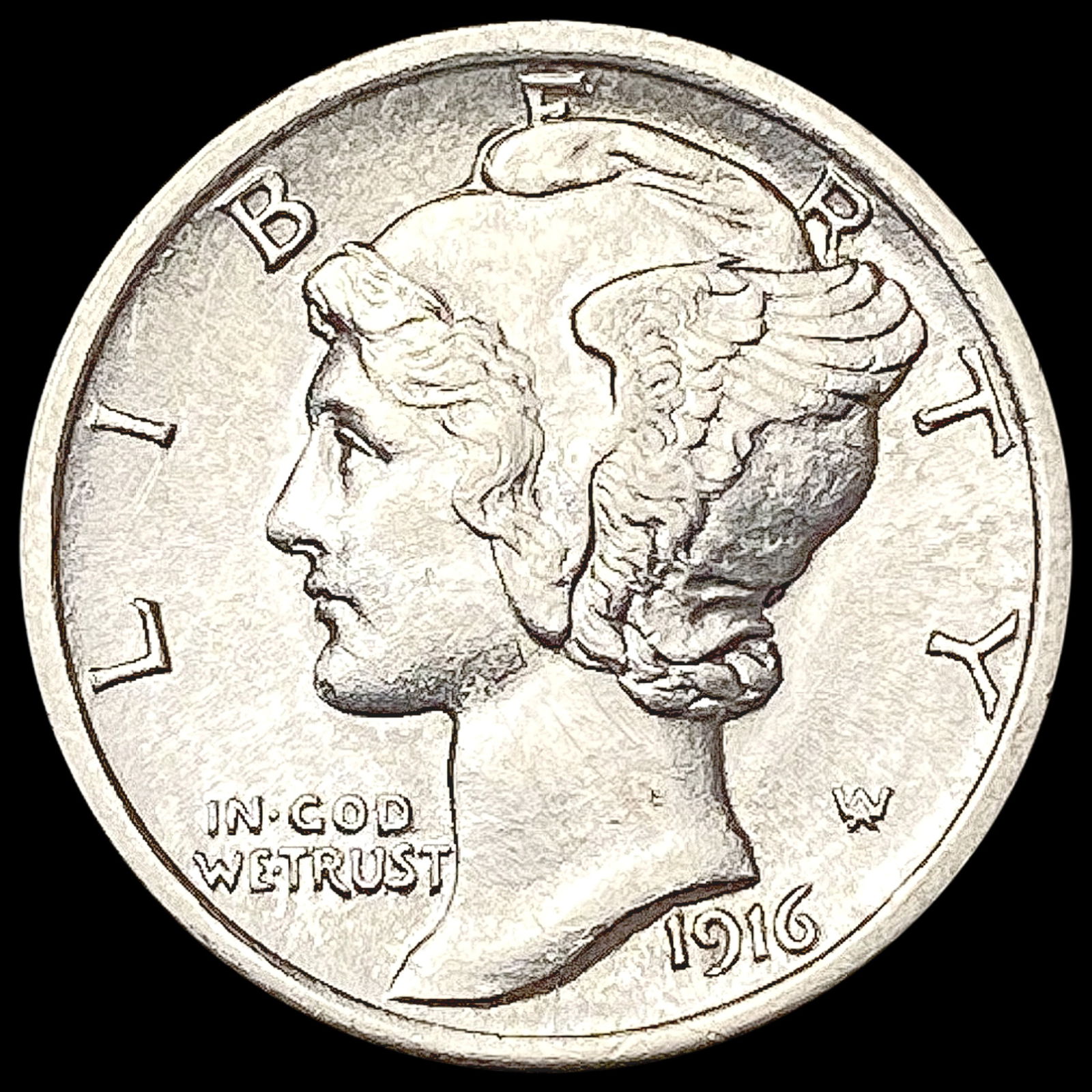 1916 FSB Mercury Dime UNCIRCULATED (1 of 2)
