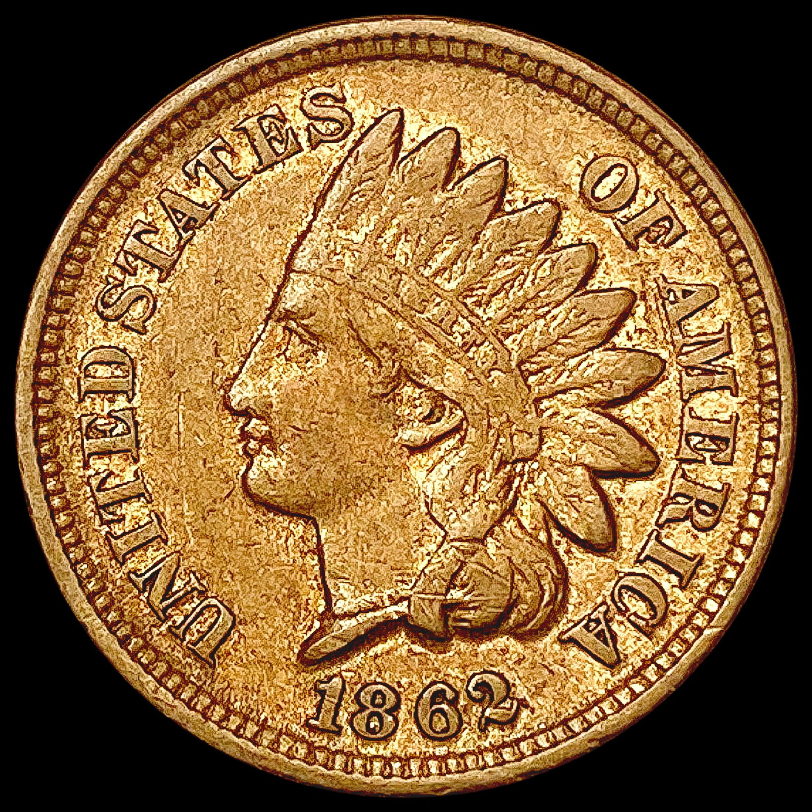 1862 Indian Head Cent CLOSELY UNCIRCULATED (1 of 2)