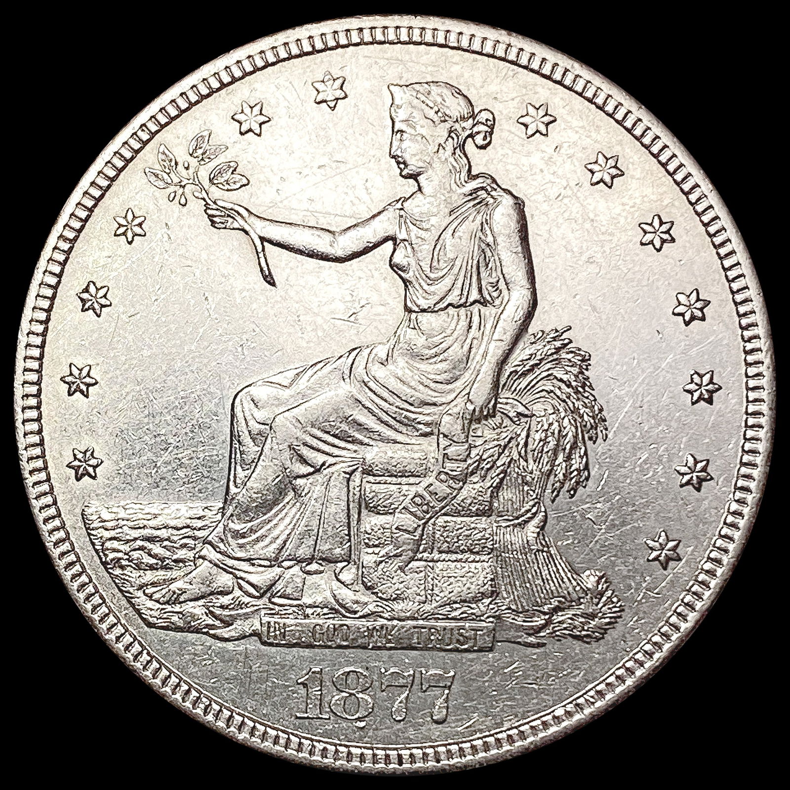 1877-S Silver Trade Dollar CHOICE AU (1 of 2)