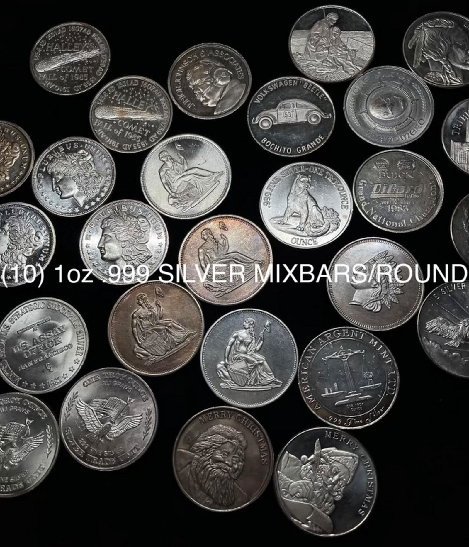 (10) 1oz .999 Silver Bars/Rounds (1 of 1)