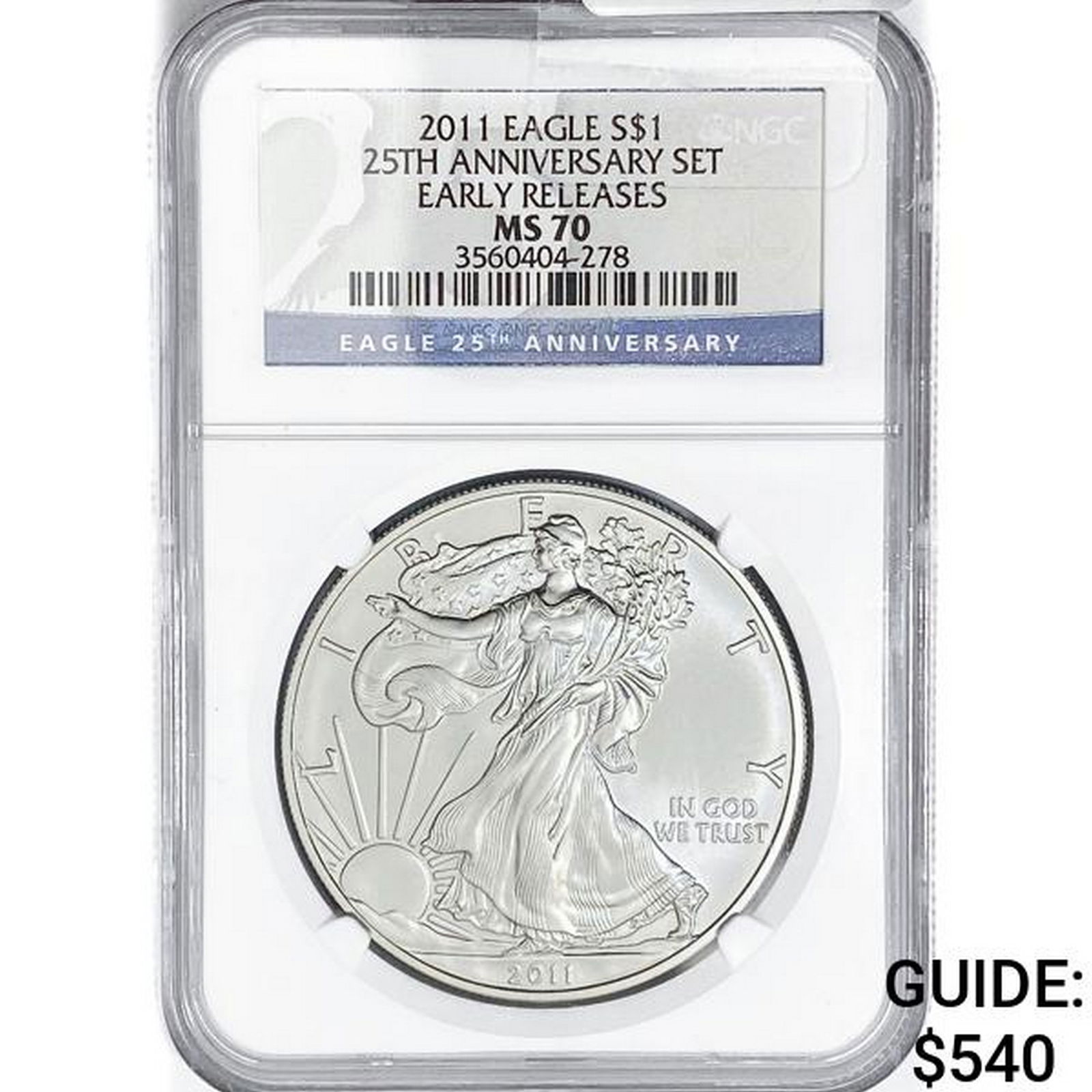 2011 American Silver Eagle NGC MS70 (1 of 2)