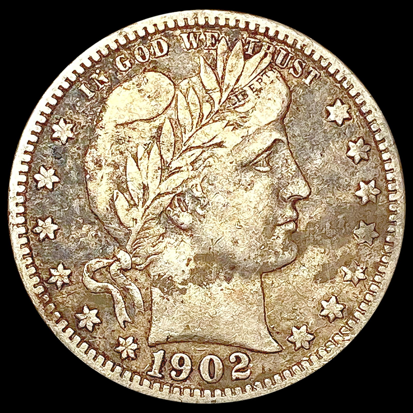 1902-O Barber Quarter LIGHTLY CIRCULATED (1 of 2)