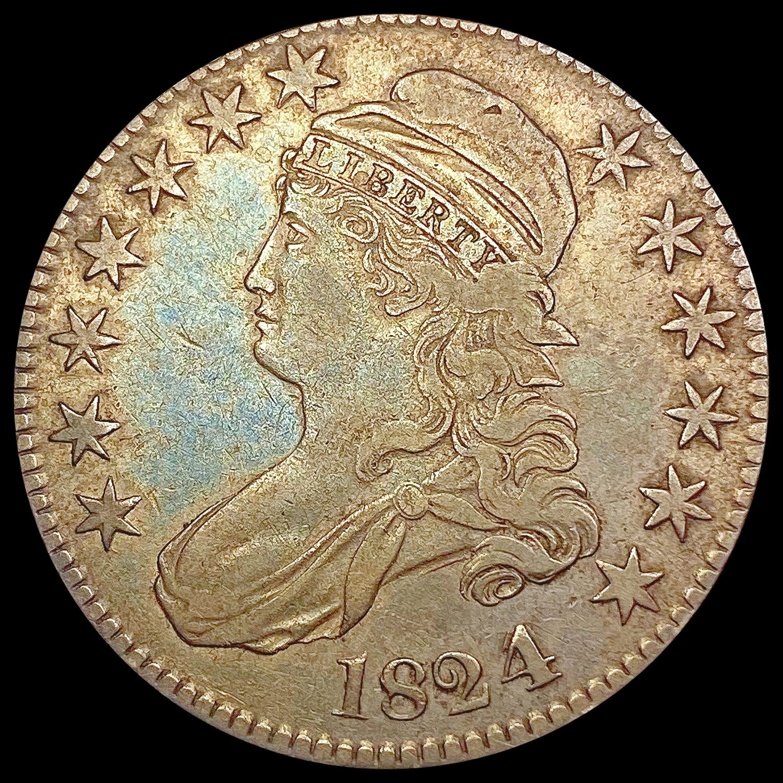 1824 Capped Bust Half Dollar LIGHTLY CIRCULATED (1 of 2)