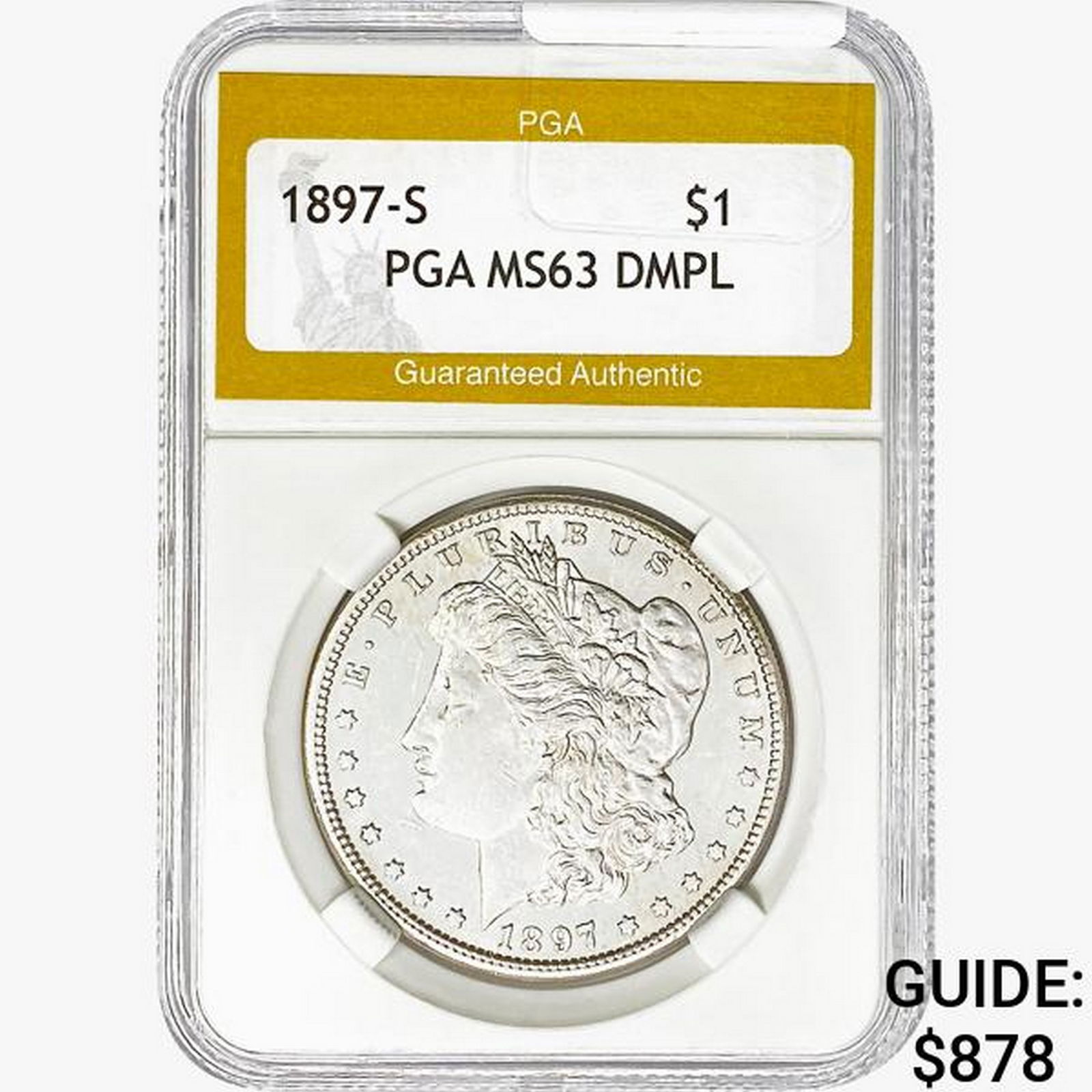 1897-S Morgan Silver Dollar PGA MS63 DMPL (1 of 2)